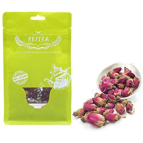 Elitea 5.3Oz Dried Rose Buds Rosebud Flower Herb Loose Leaf Tea 150G 100% Fragrant Natural Healthy Herbal Tea