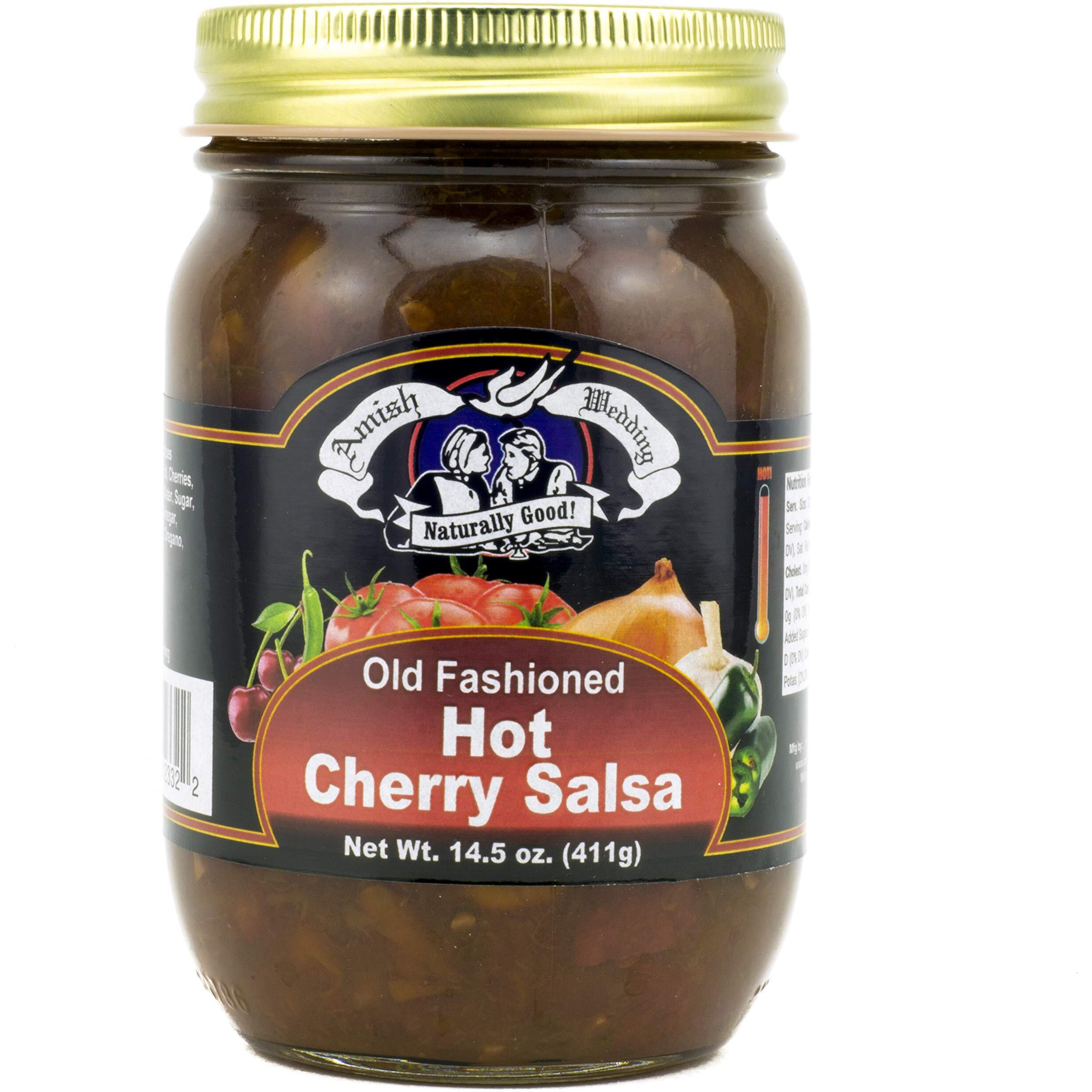 Amish Wedding Hot Cherry Salsa 14.5 Ounces (Pack Of 2)