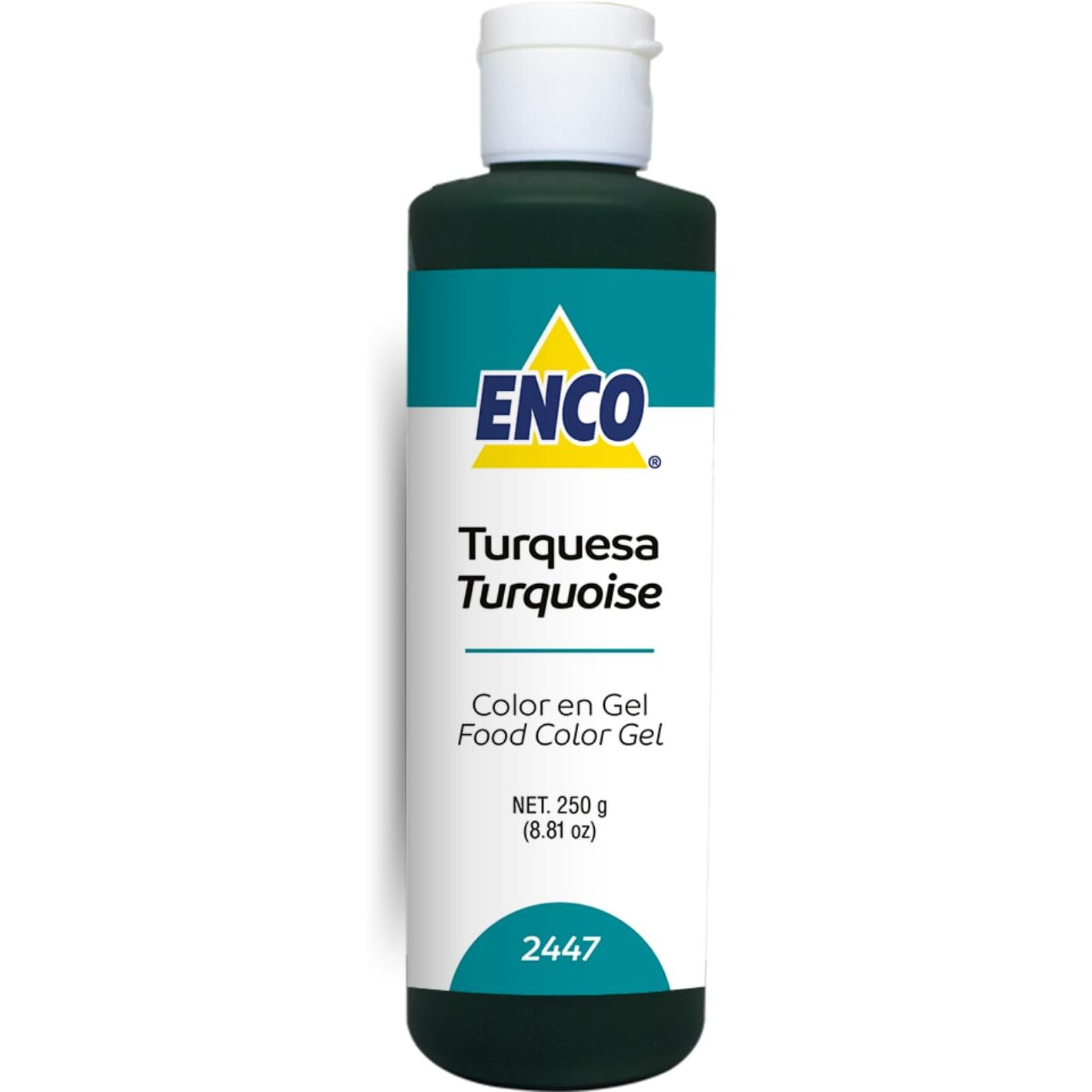 Enco Food Coloring Gel Turquoise 8.8 Oz (250G) Concentrated, Vegan