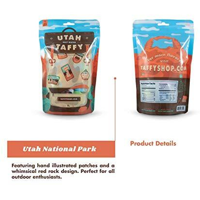 Taffy Shop Utah National Parks Water Taffy - Small Batch Salt Water Taffies Made In The Usa - Super Soft, Sweet, Taffy Candy - Guaranteed Fresh - Gluten-Free, Soy-Free, Peanut-Free - Personal (7Oz)