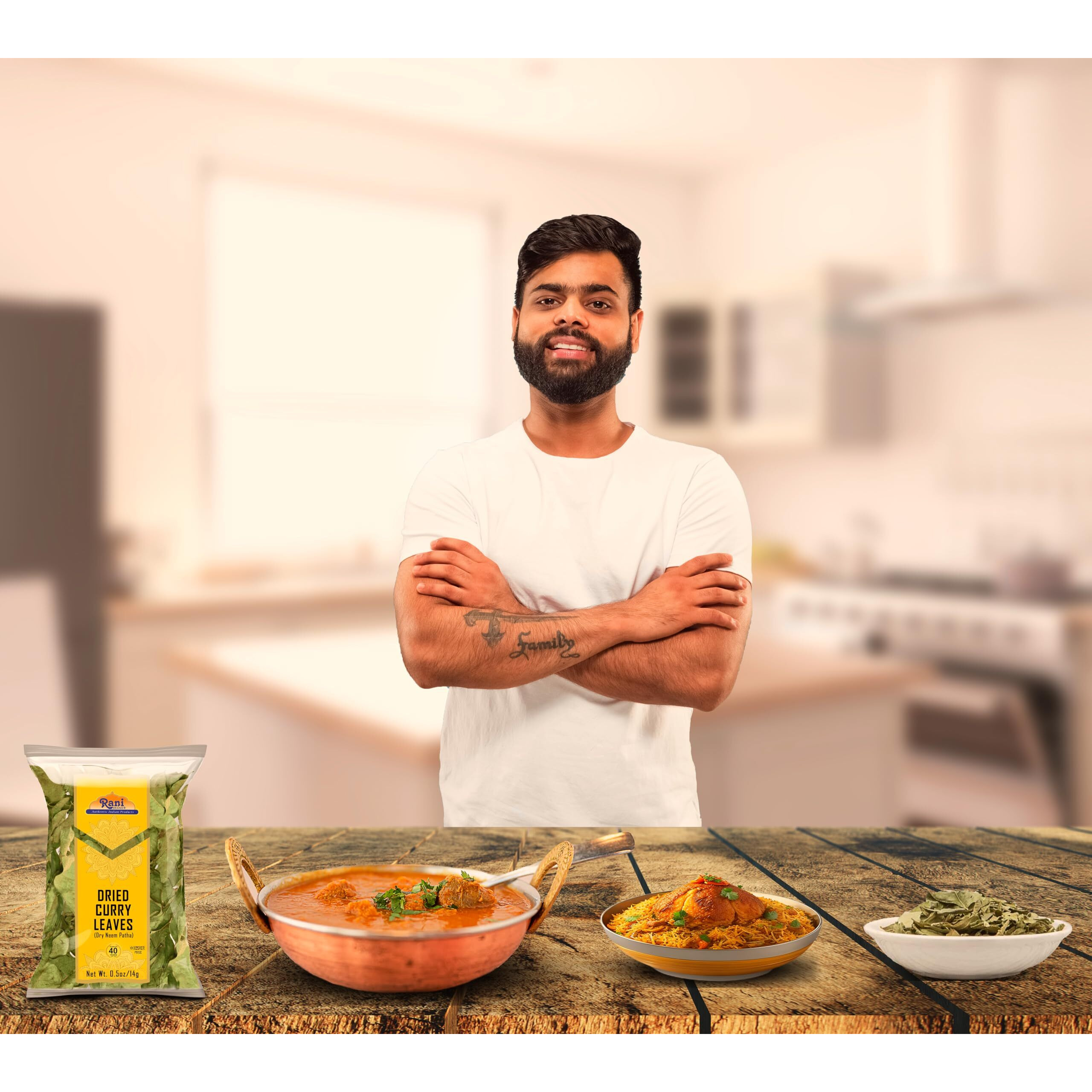 Rani Dried Curry Whole Leaves (Kari Neem Patha) Indian Spice 0.5Oz (14G) ~ Non-Irradiated | All Natural | Vegan | Gluten Friendly | Non-Gmo | Product Of Usa