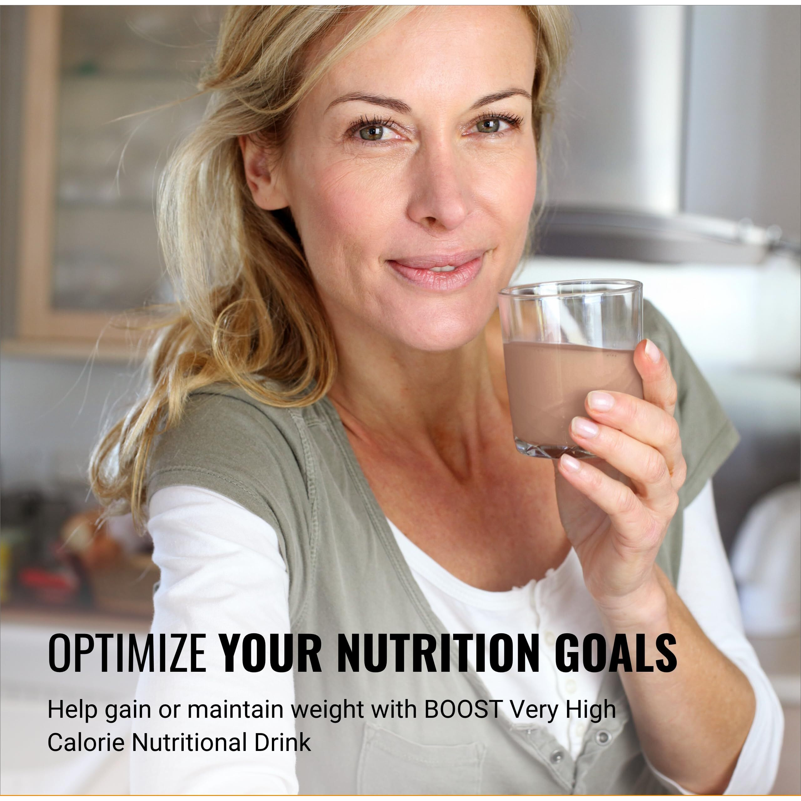 Boost Very High Calorie Chocolate Nutritional Drink - 22G Protein, 530 Nutrient Rich Calories, 8 Fl Oz (Pack Of 24)