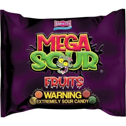 Barnetts Mega Sour Fruits 104G - 1 Pack (13 Candies)