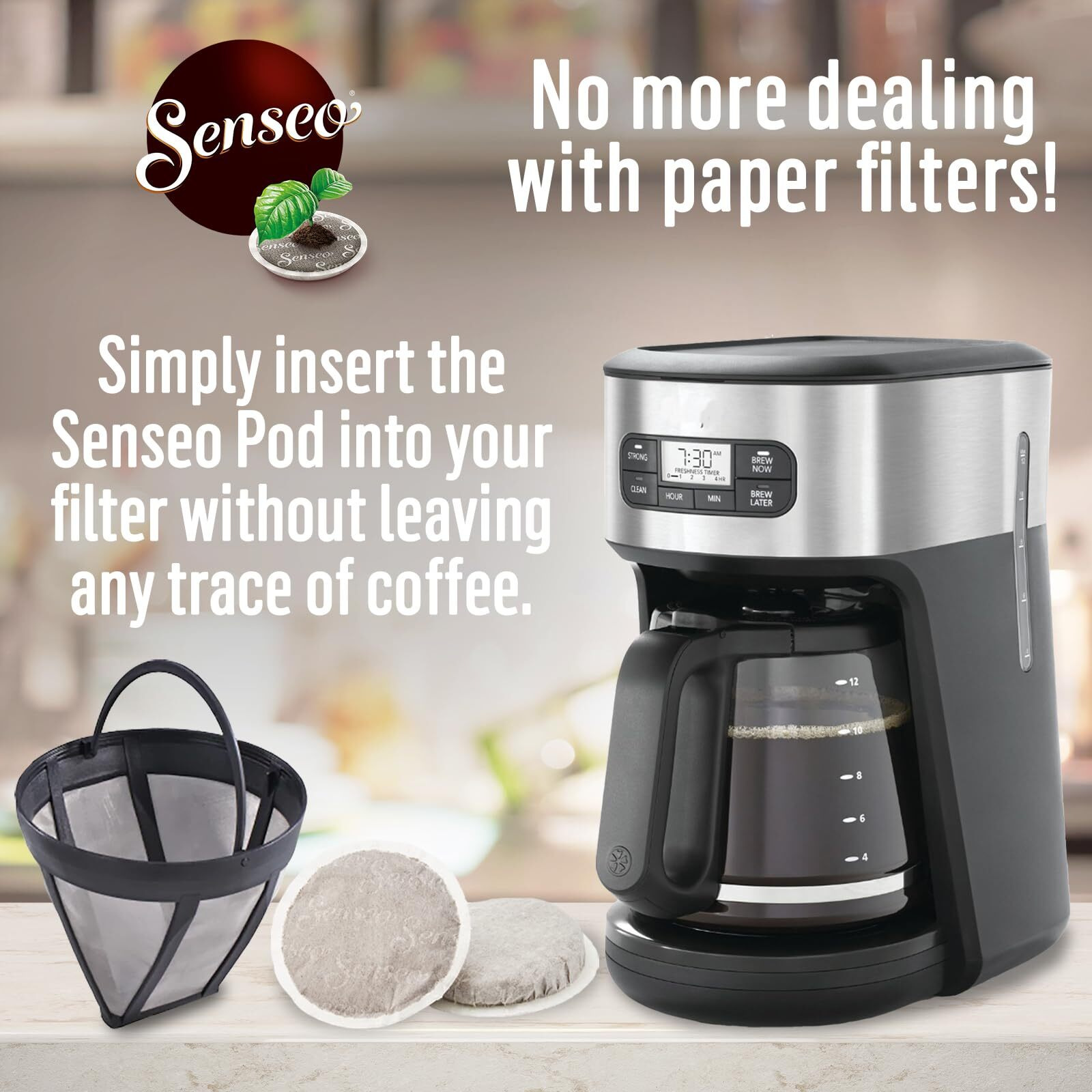 Senseo Strong Dark Roast Coffee Pods, 48 Count (Pack Of 10) - Single Serve Coffee Pods Bulk Pack For Senseo Coffee Machine - Compostable Coffee Pods For Hot Or Iced Coffee, Cold Brew Coffee