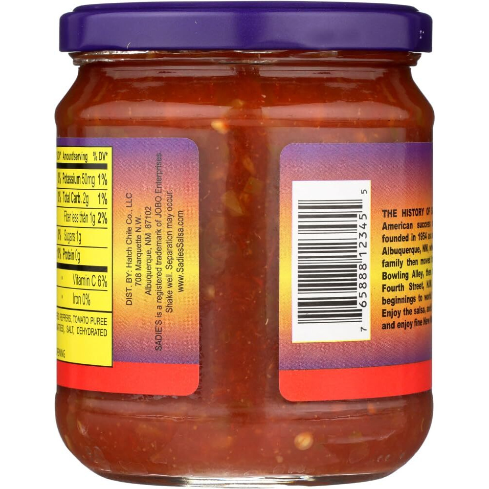 Sadie's Of New Mexico Salsa, Hot 16 Oz (Pack Of 3)