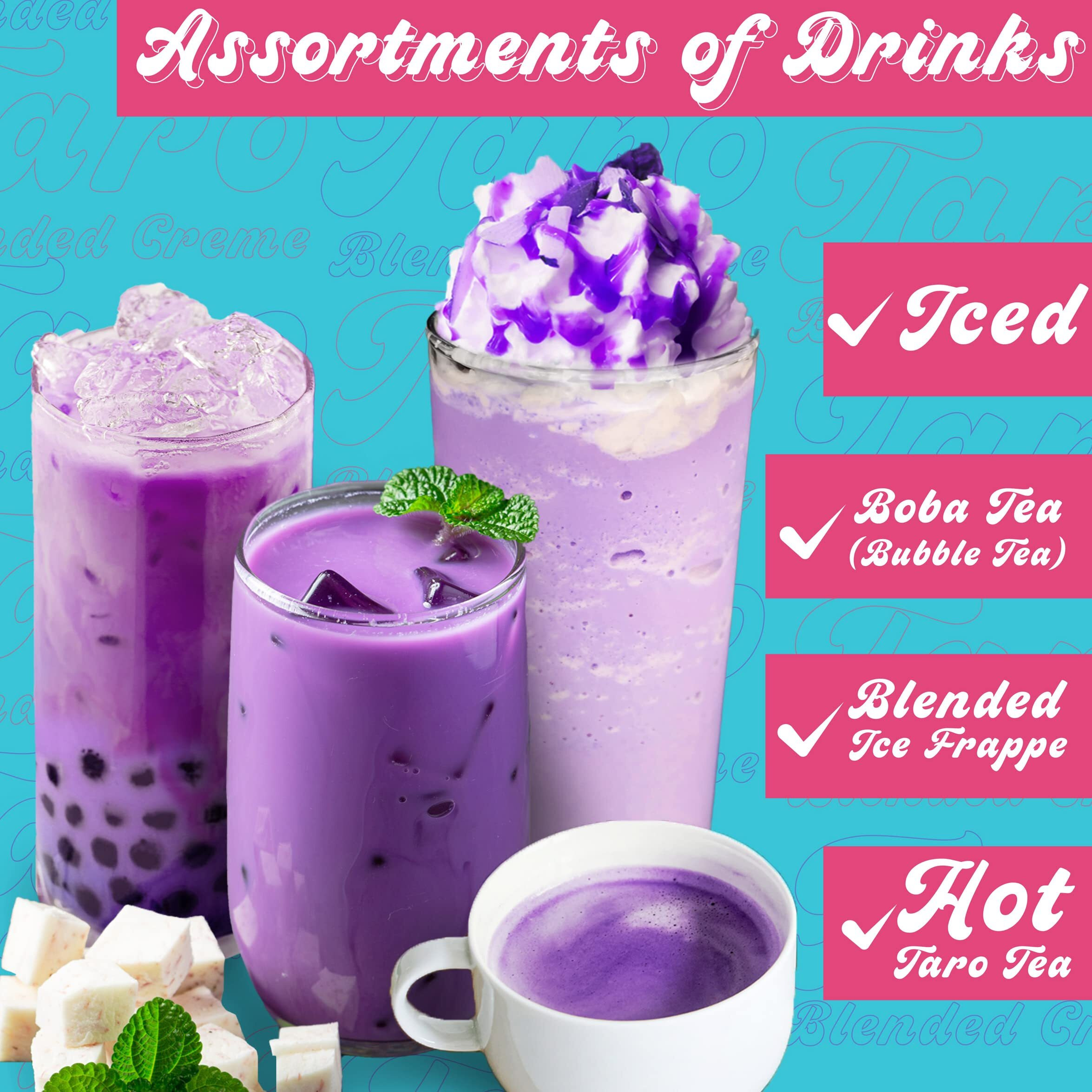 Taro Milk Tea Powder [3 Lbs] (45 Servings) Taro Powder For Bubble Tea. Taro Powder Bulk Format Bubble Tea Powder Suitable For Boba Shop.