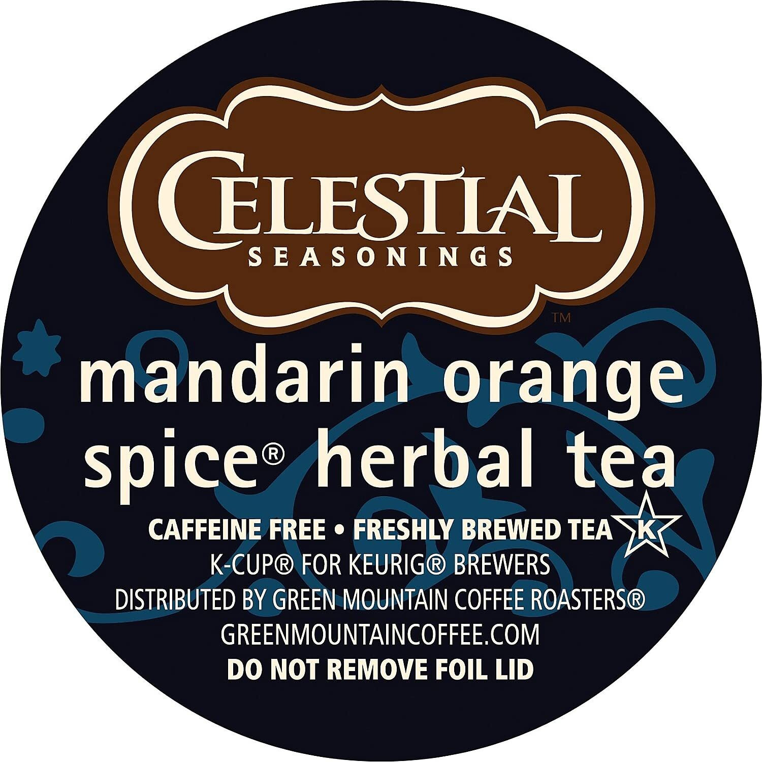Celestial Seasonings Mandarin Orange Spice Herbal Tea, Single-Serve Keurig K-Cup Pods, 96 Count