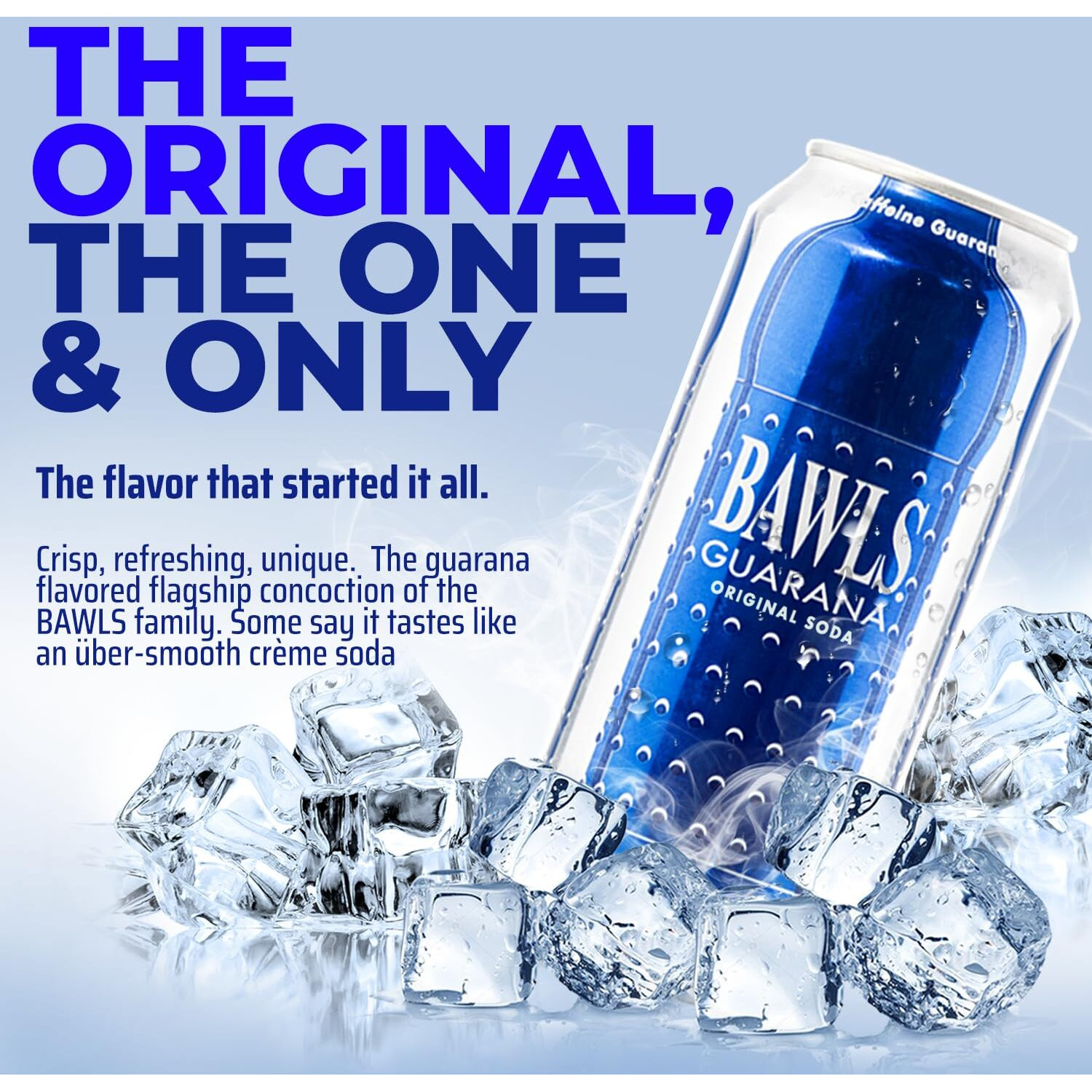 Bawls Guarana Original, Bawls Guarana Drink, Guarana Soda, Guarana Fueled Soda For Energy, High Energy Caffeinated Drink, 16Oz 12 Pack Cans