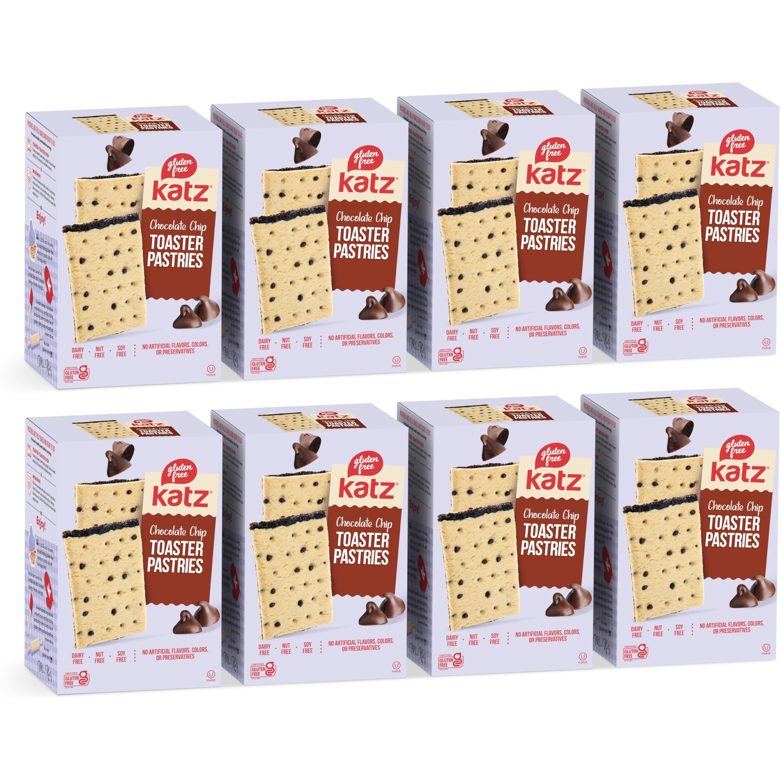 Katz Gluten Free Toaster Pastries. Chocolate Chip.Gluten Free, Dairy Free, Nut Free, Peanut Free, Soy Free. Kosher Snacks 8 Oz (Pack Of 8)