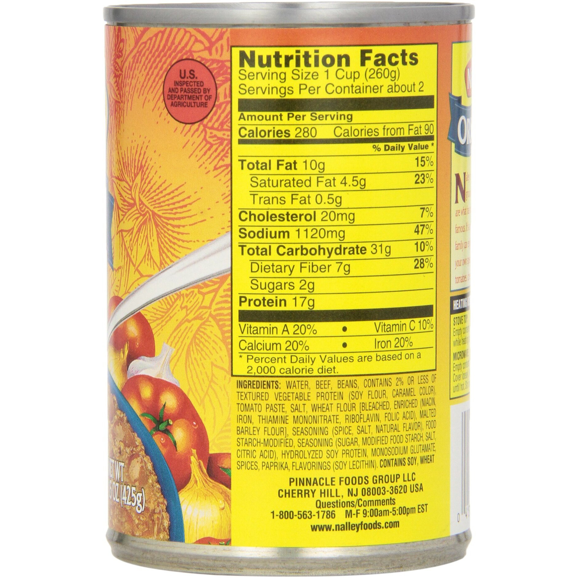 Nalley Original Chili Con Carne With Beans, 14 Ounce (Pack Of 12)