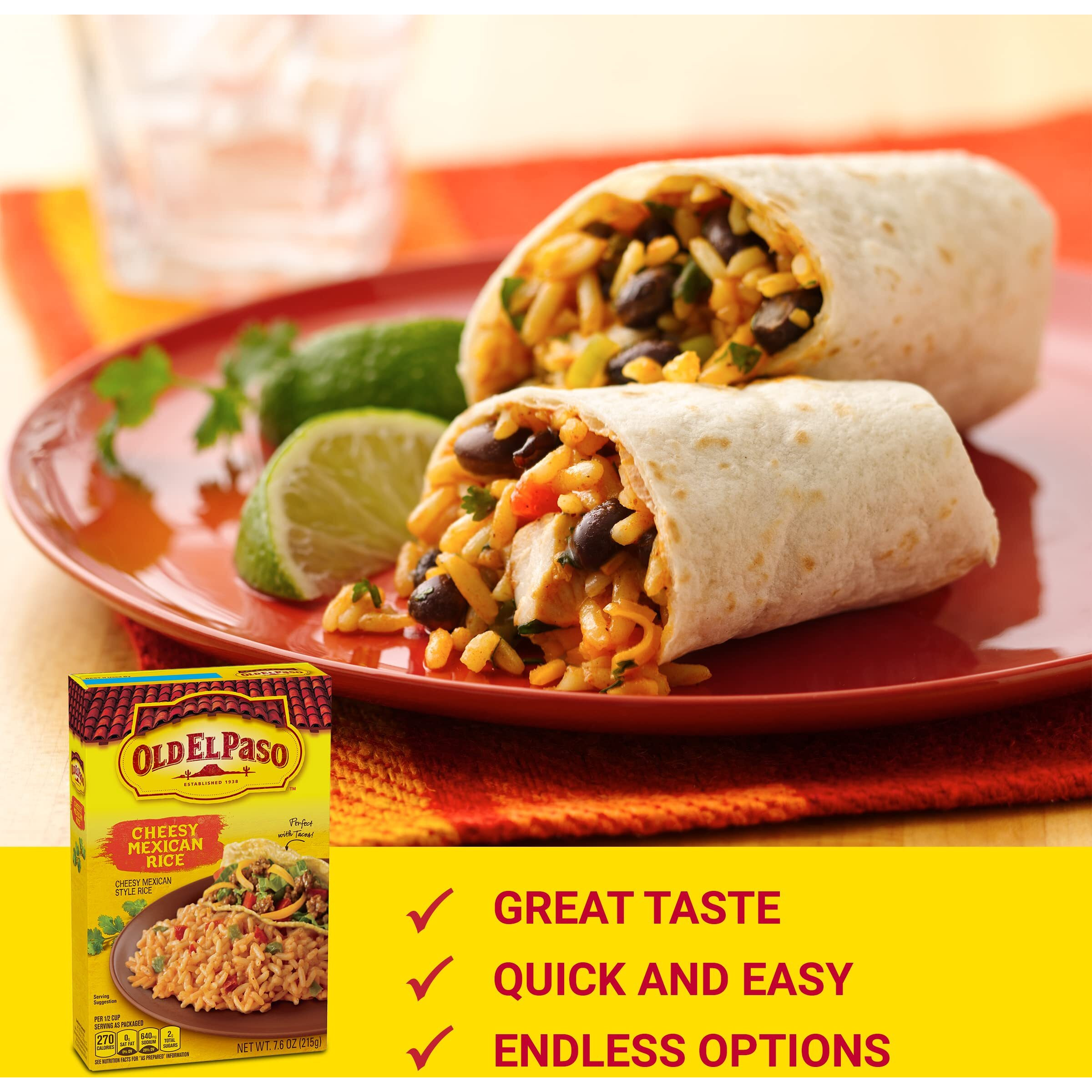 Old El Paso Cheesy Mexican Rice, 7.6 Oz. (Pack Of 12)