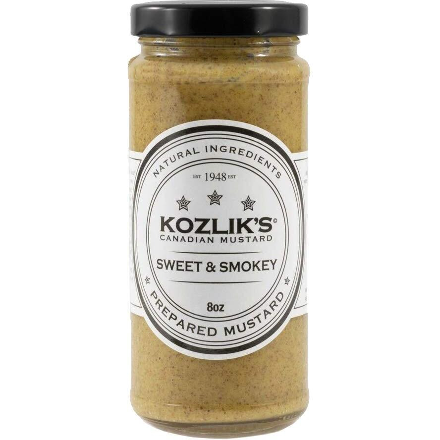 Kozlik's Sweet & Smoky Brown Yellow Dijon Natural Gluten Free Non-Gmo Mustard, 8.5Oz Jar