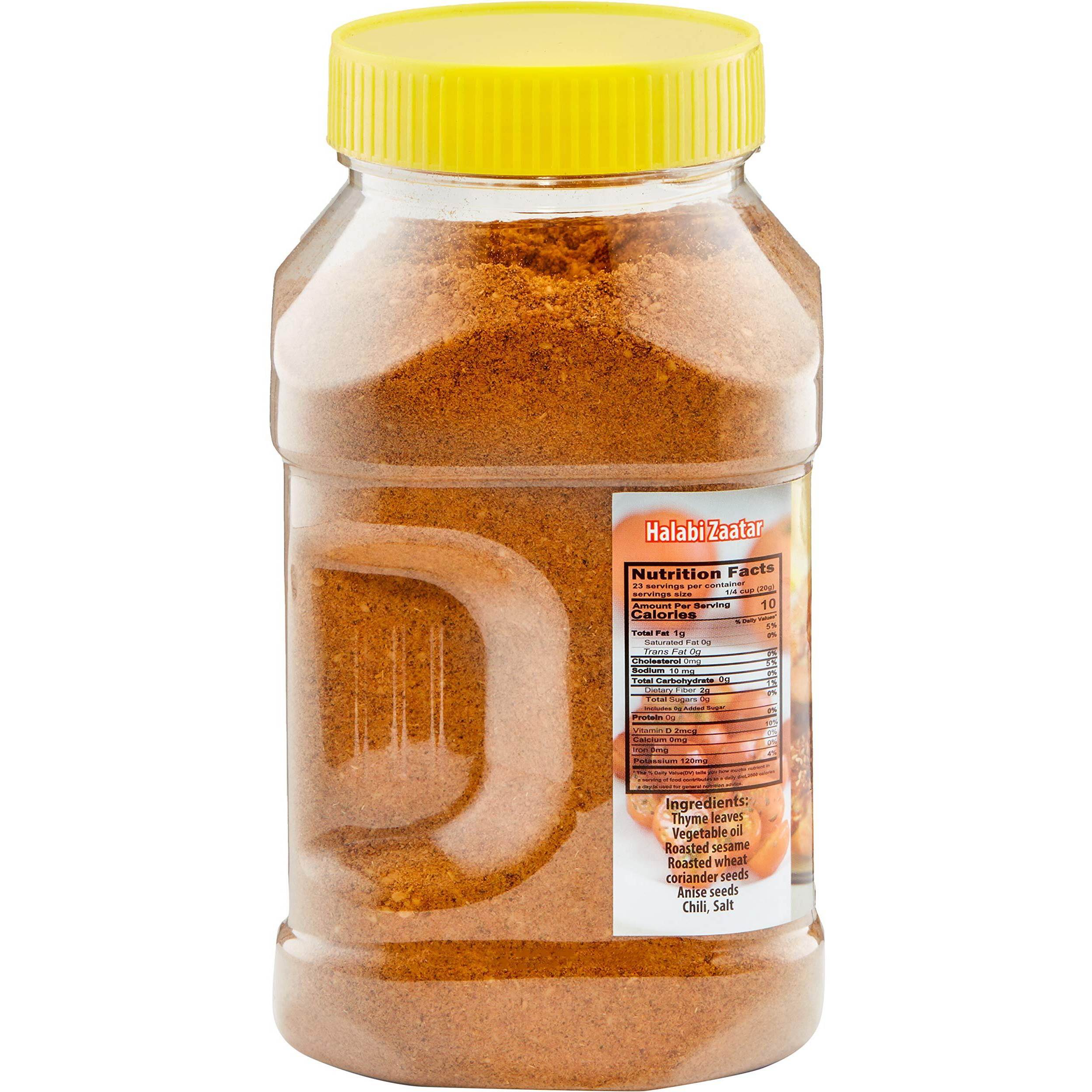 Tazah Zaatar 16Oz Syrian Recipe Zatar Spice Blend Thyme Mixture Halabi Za'Atar In Jar