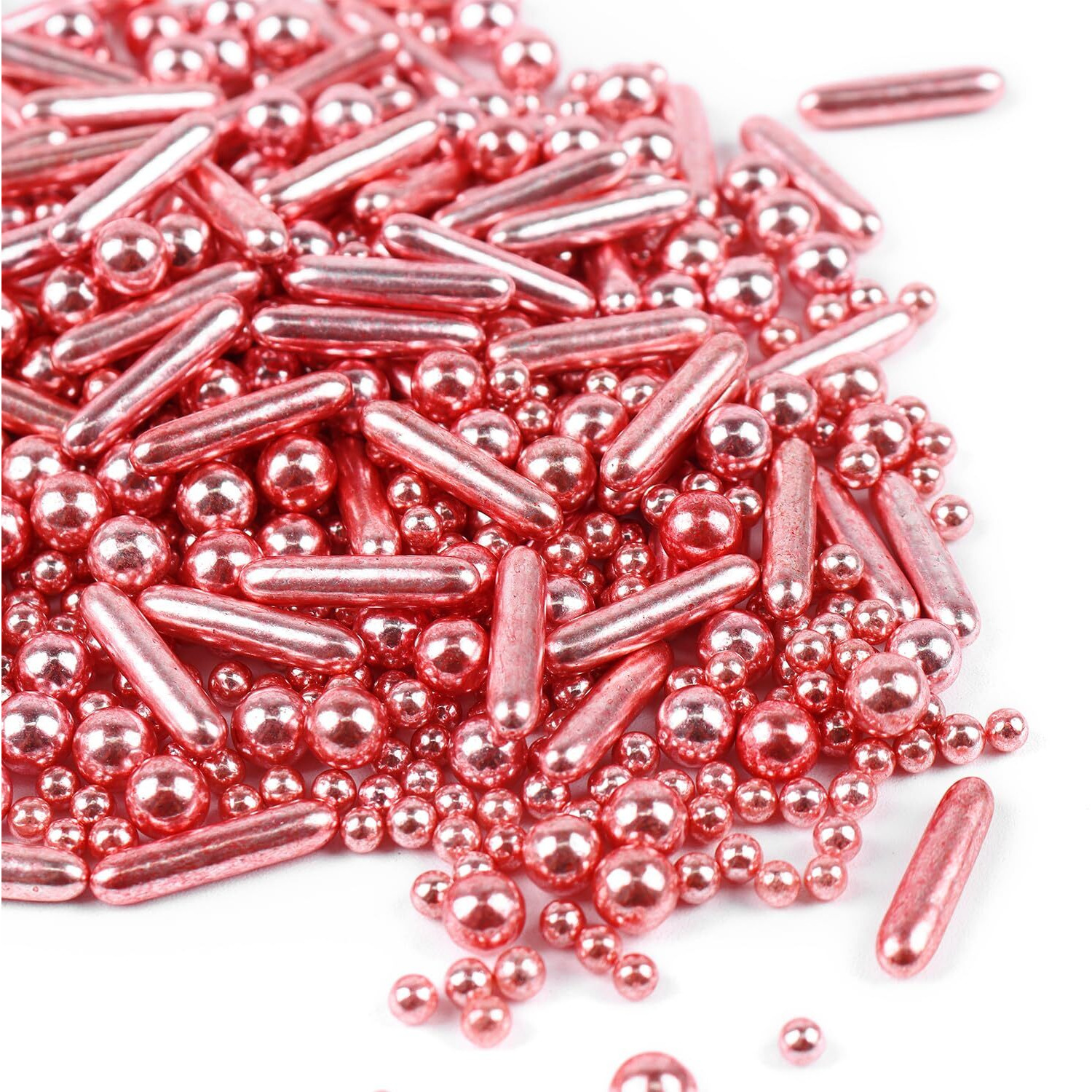 Rose Gold Sprinkles For Cake Decorating 7 Ounces, Rose Pearl Sugar Cupcake Toppings, Cookies, Ice Cream, 7Ounces Cake Decorationss Baking, Perfect For Wedding, New Years Eve, Christmas Party