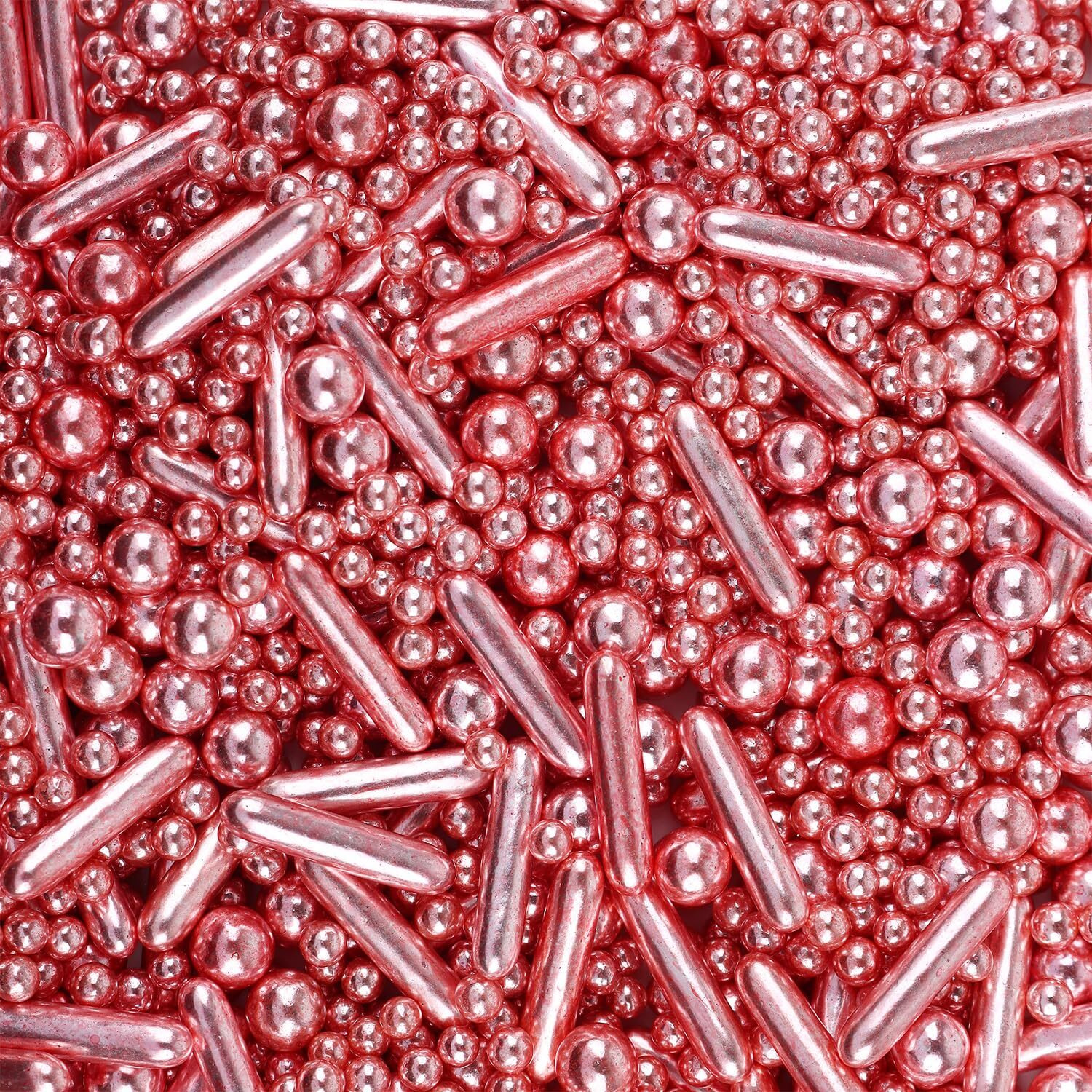 Rose Gold Sprinkles For Cake Decorating 7 Ounces, Rose Pearl Sugar Cupcake Toppings, Cookies, Ice Cream, 7Ounces Cake Decorationss Baking, Perfect For Wedding, New Years Eve, Christmas Party