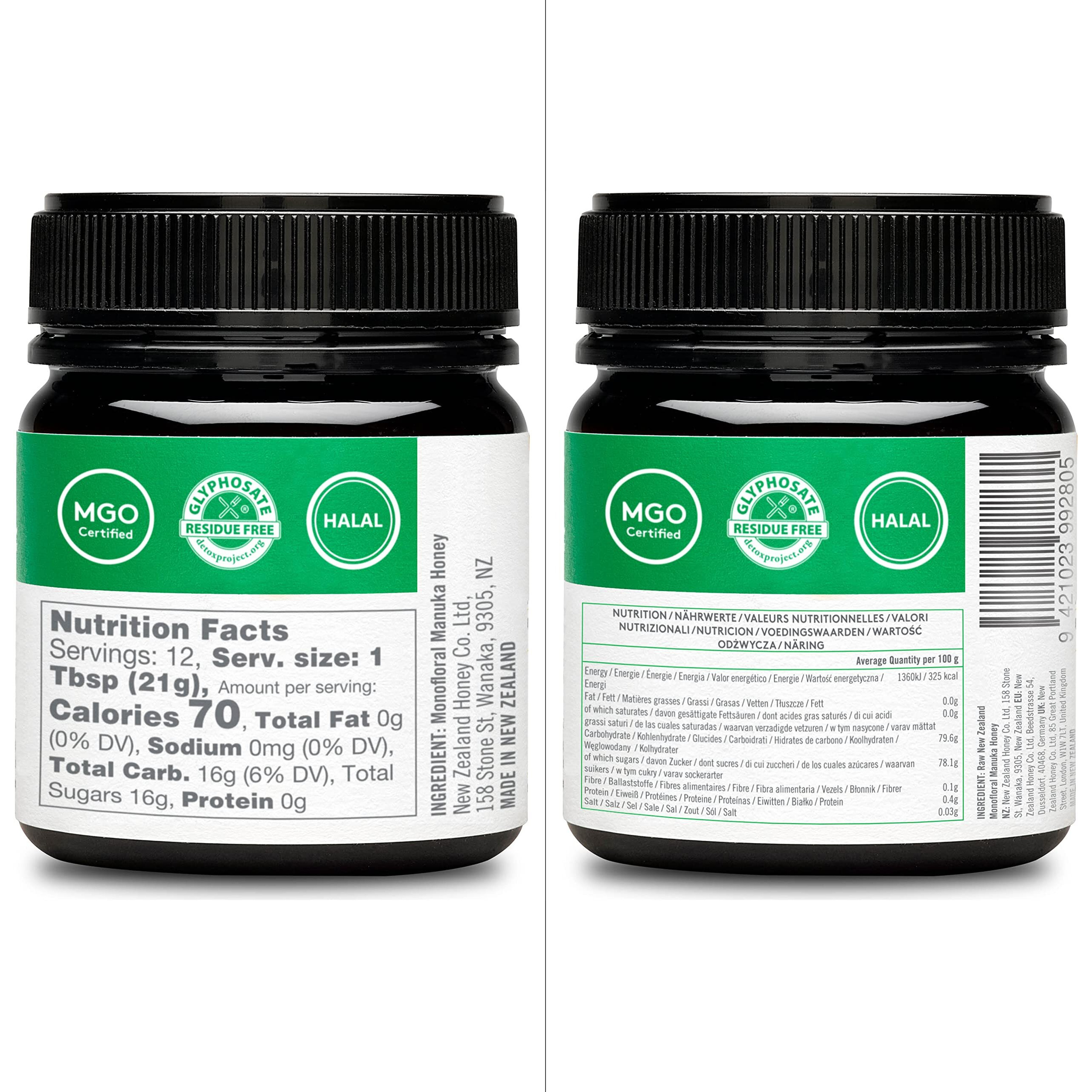 New Zealand Honey Co. Raw Manuka Honey Umf 28+ | Mgo 1450+, Umf Certified / 8.8Oz