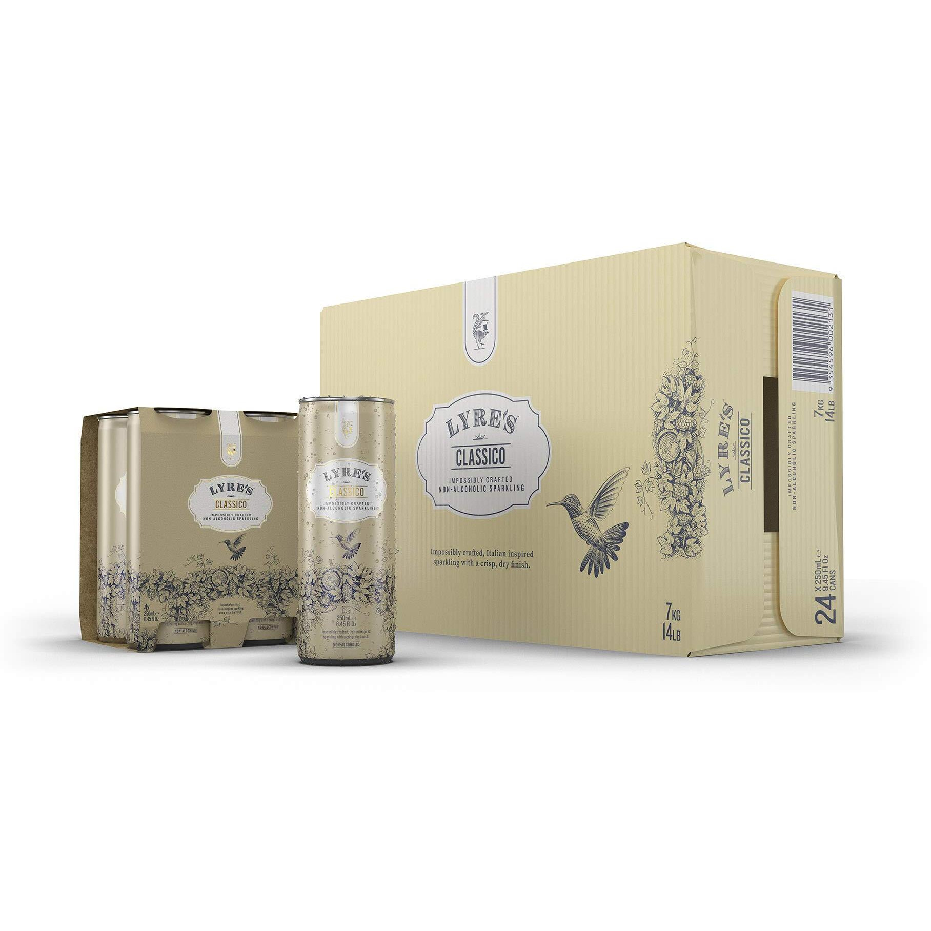 Lyre's Classico - Non Alcoholic Spirits | Ready To Drink Cocktail | Case Of 24 | Premium | 250Ml X 24