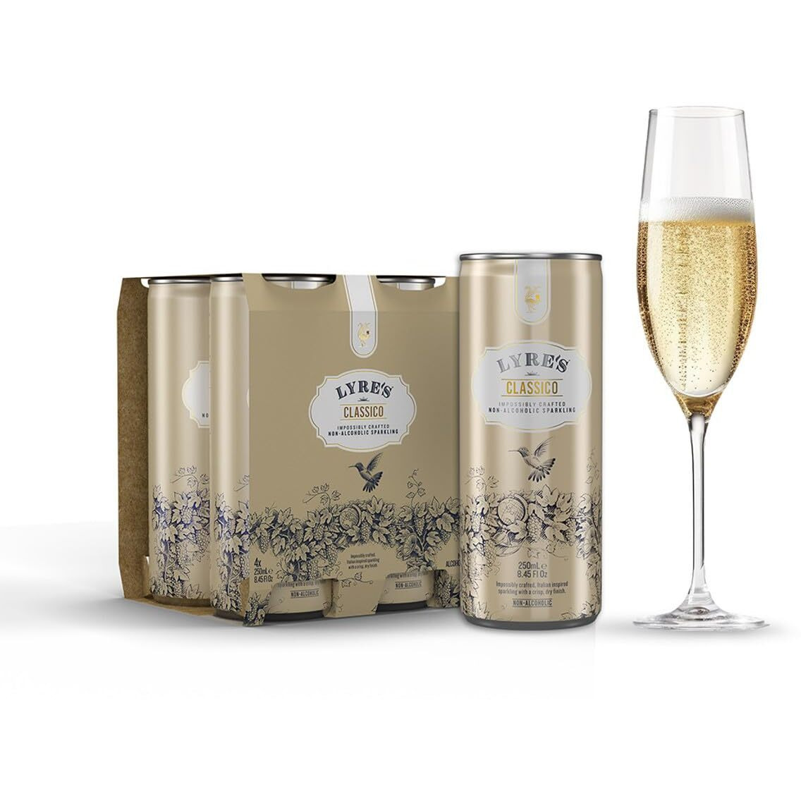 Lyre's Classico - Non Alcoholic Spirits | Ready To Drink Cocktail | Case Of 24 | Premium | 250Ml X 24