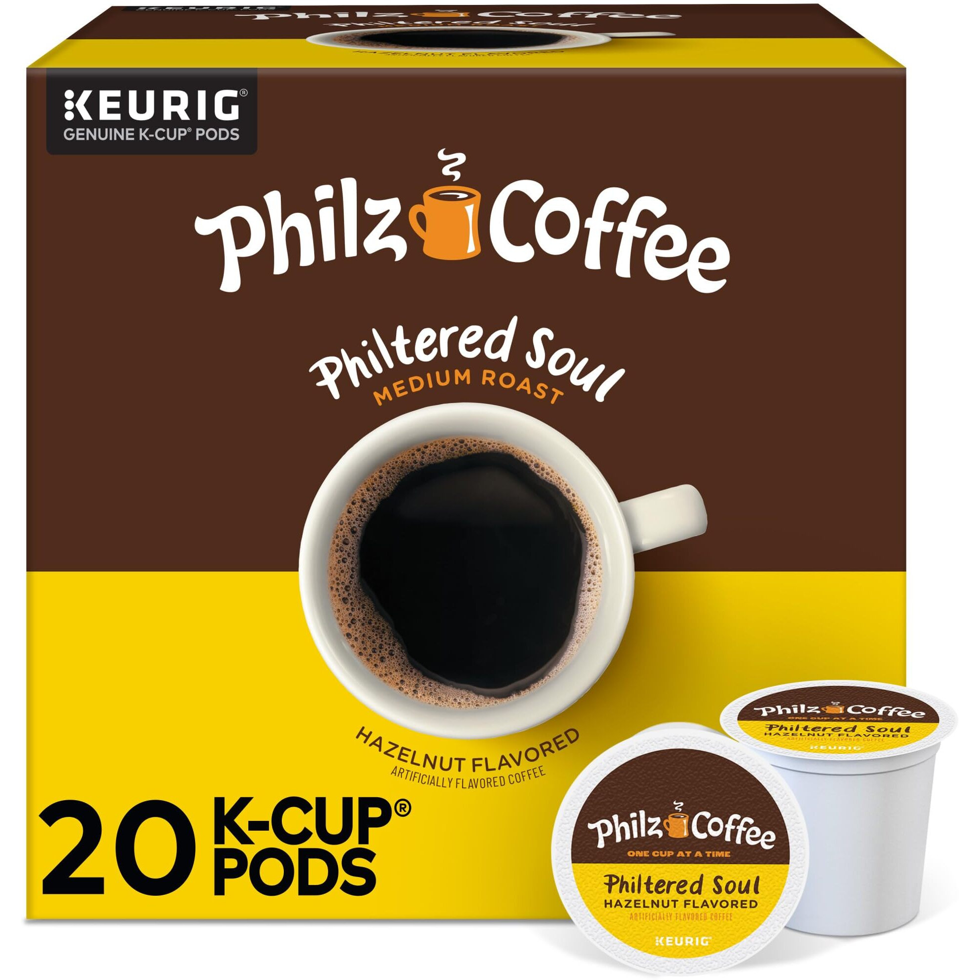 Philz Coffee Philtered Soul K-Cup Pod Coffee, Single Serve Keurig K-Cup Pods, Medium Roast Coffee, 20 Count