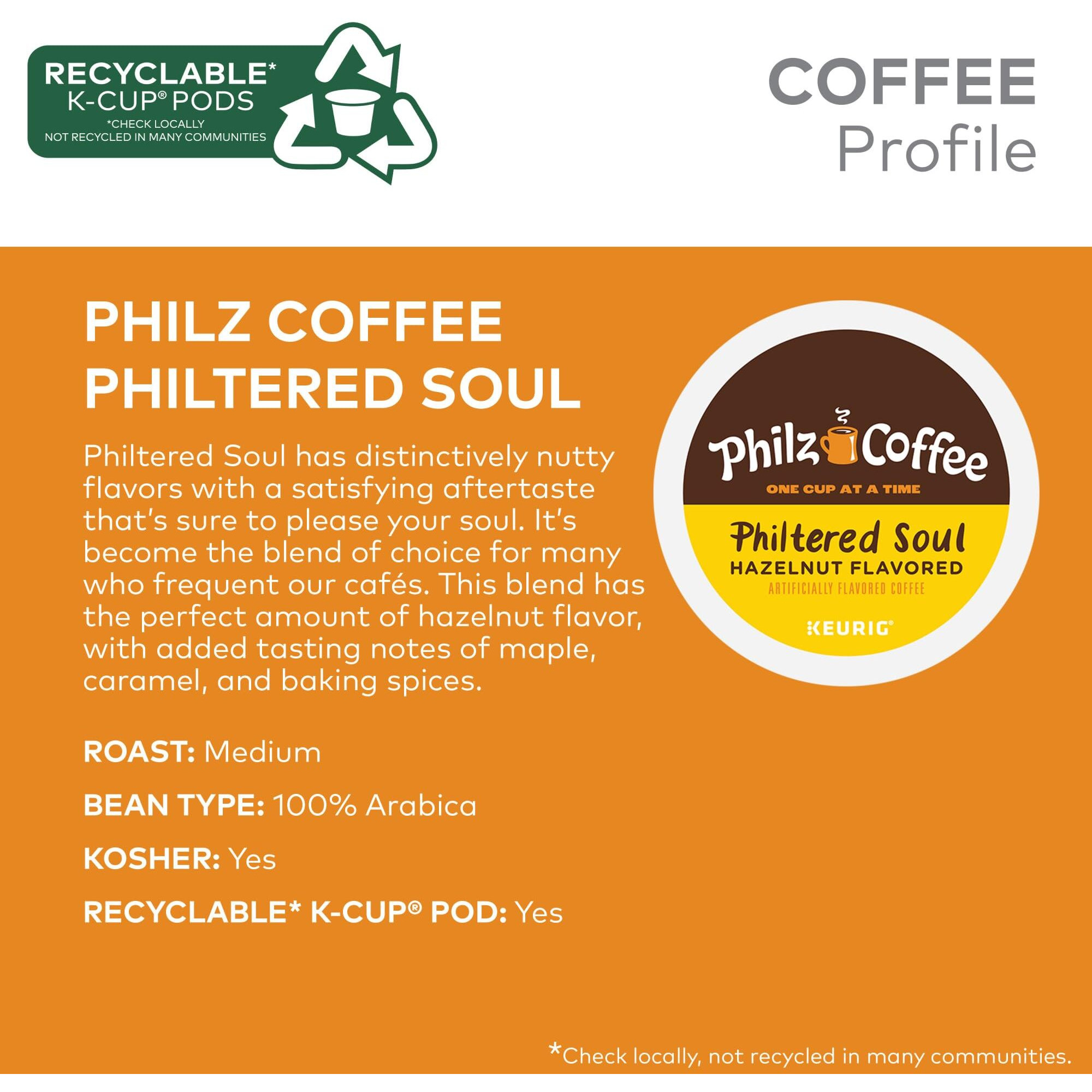 Philz Coffee Philtered Soul K-Cup Pod Coffee, Single Serve Keurig K-Cup Pods, Medium Roast Coffee, 20 Count