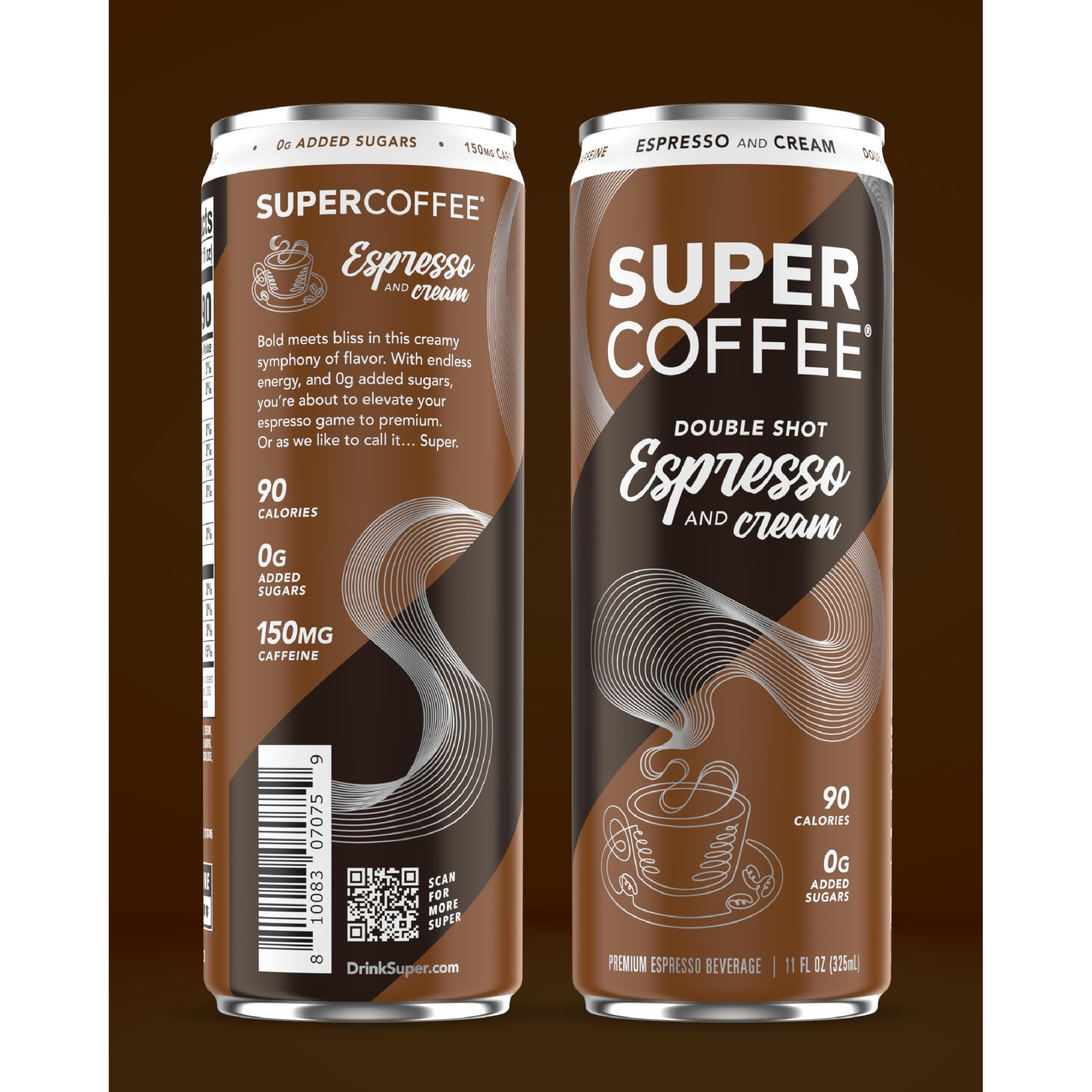 Kitu Super Coffee Espresso, Iced Keto Coffee (0G Added Sugar, 90 Calories) [Espresso & Cream] 11 Fl Oz, 12 Pack | Iced Coffee, Protein Coffee, Coffee Drinks, Smart Coffee - Soyfree Glutenfree