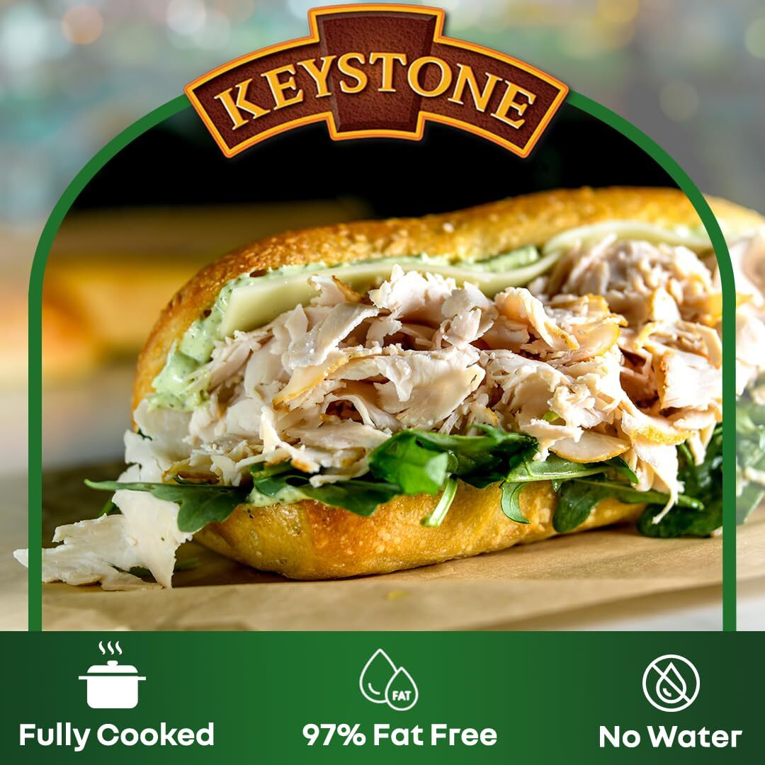 Keystone Meats All Natural Canned Turkey 28 Ounce Long Term Shelf Life Emergency Survival Food Canned Meat | Fully Cooked Ready To Eat | All White Meat No Carbs Gluten Free Family Pack Of 5