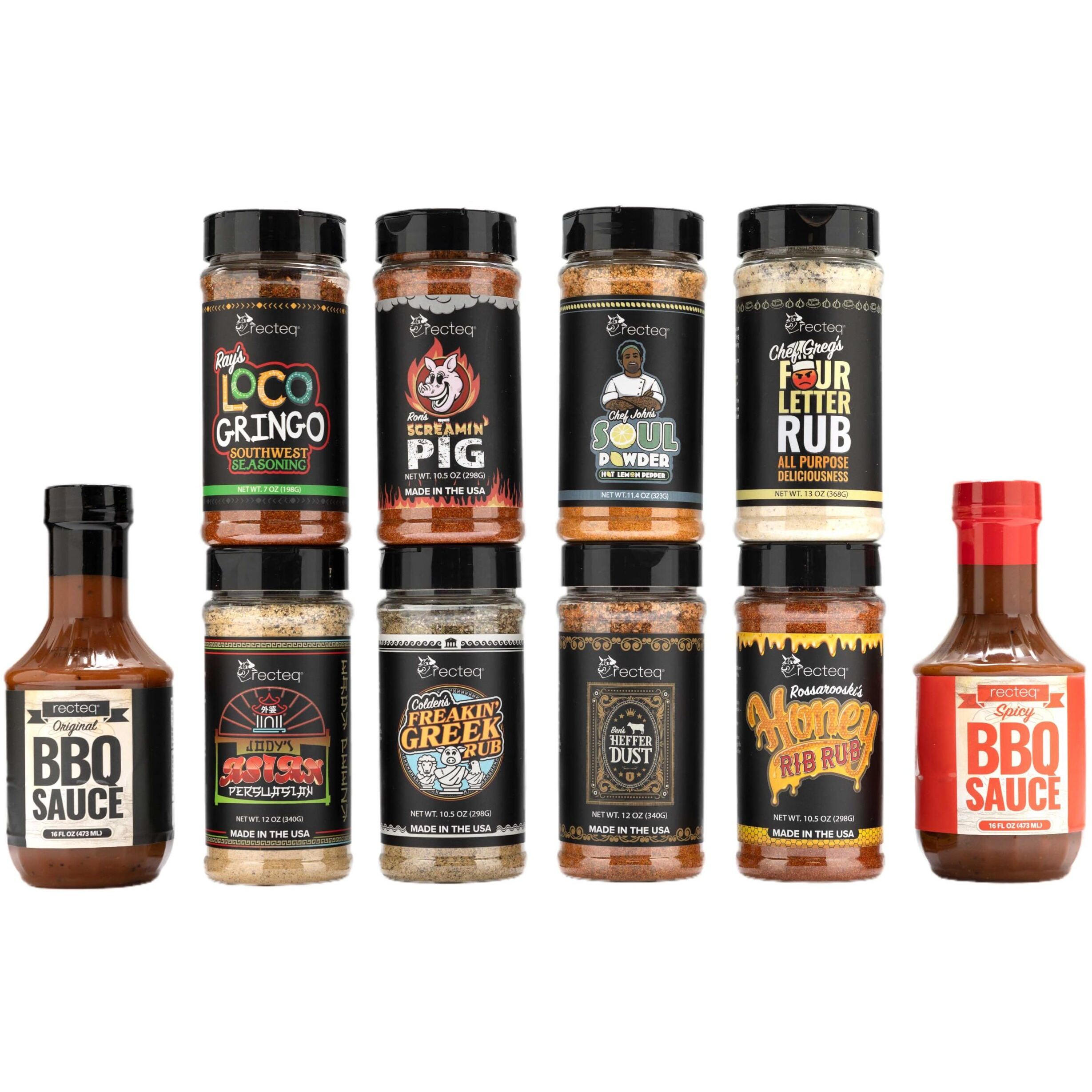 Recteq Rub & Sauce Bundle (Boxed) | Bbq Rubs & Spices For Smoking And Grilling | Get All Of Our Bbq Rubs & Sauces In A Box