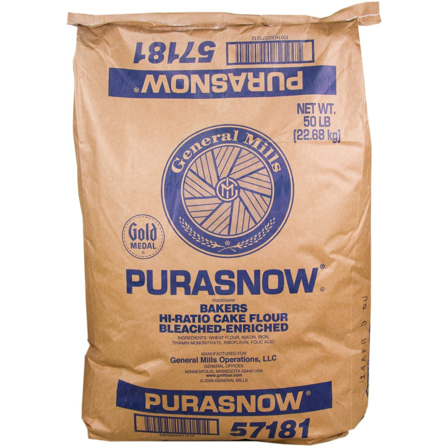 General Mills Gm - 51061 Pure As Snow Cake Flour 50 Lbs.