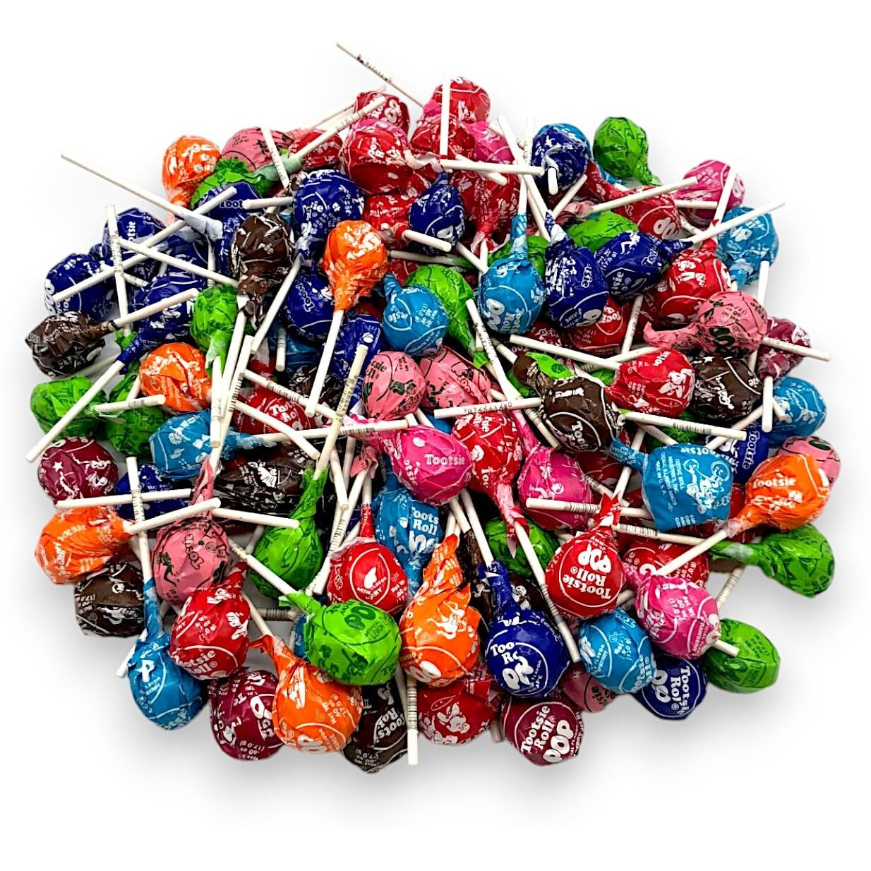 Tootsie Roll Pops-All 9 Assorted Fruit Flavors With Chocolate Center-120 Count Of Americas Favorite Lollipop Individually Wrapped Peanut Free Gluten Free-Aprox. 5 Lbs(80 Oz)
