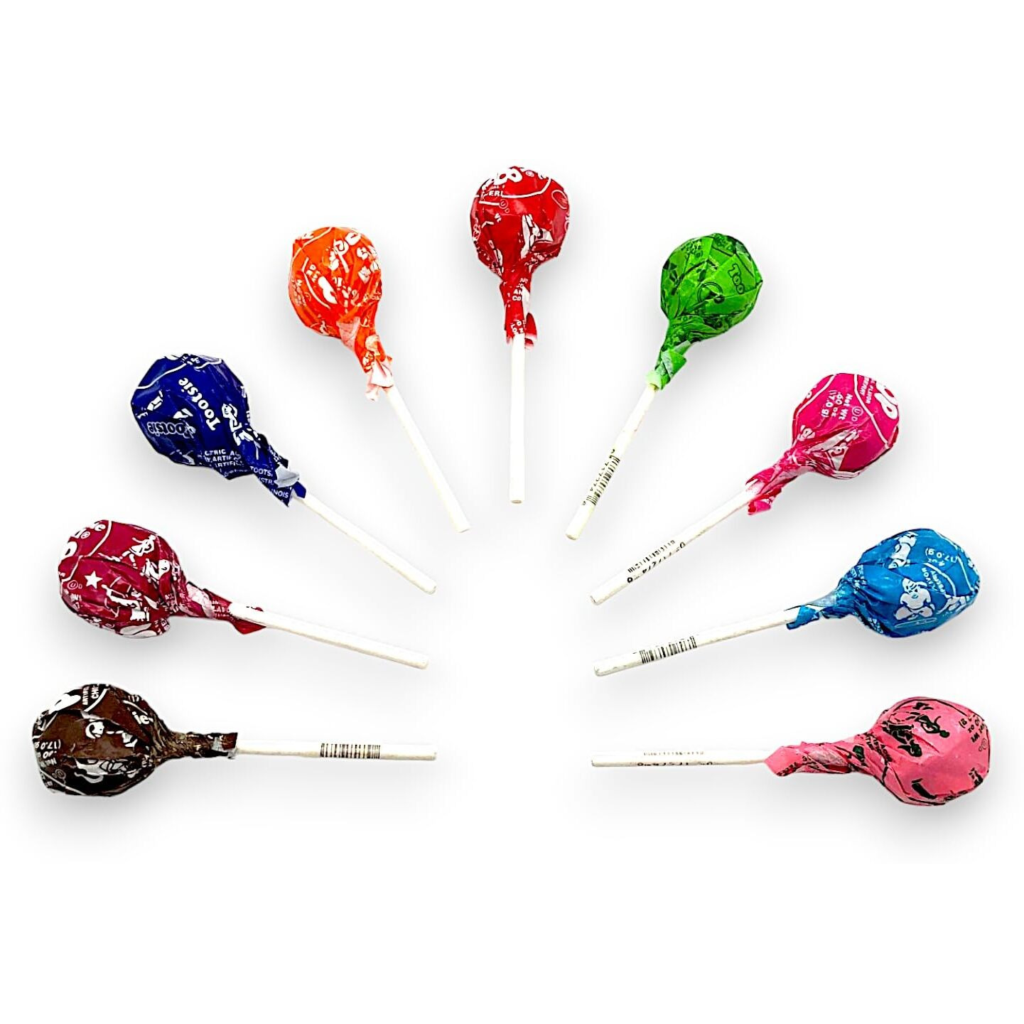 Tootsie Roll Pops-All 9 Assorted Fruit Flavors With Chocolate Center-120 Count Of Americas Favorite Lollipop Individually Wrapped Peanut Free Gluten Free-Aprox. 5 Lbs(80 Oz)