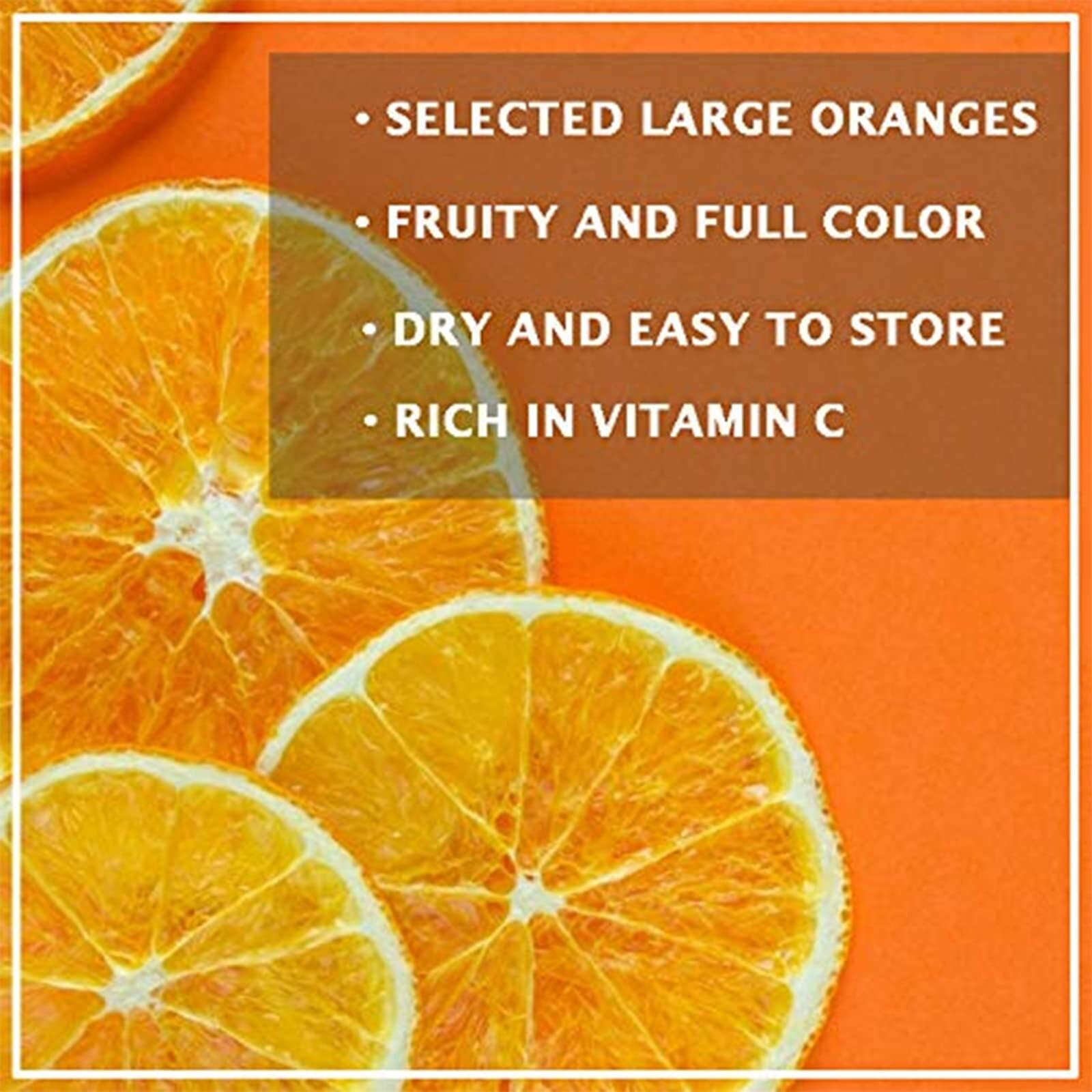 Dried Orange Slices, Low Temperature Drying Handmade Fruit Tea, Edible Edible Dried Orange Slices For Cake Decoration, Potpourri, Candle Crafts, Table Scatters (500G/17.63Oz) (Orange)