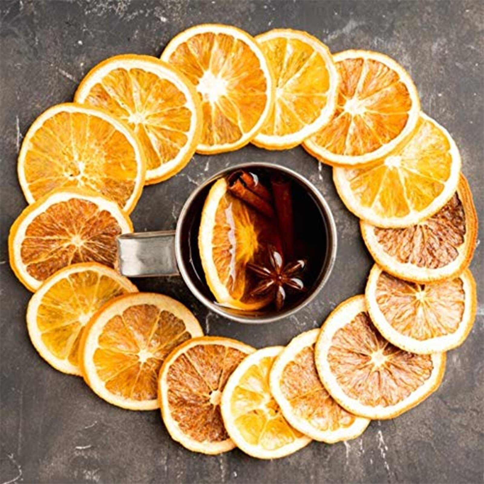 Dried Orange Slices, Low Temperature Drying Handmade Fruit Tea, Edible Edible Dried Orange Slices For Cake Decoration, Potpourri, Candle Crafts, Table Scatters (500G/17.63Oz) (Orange)