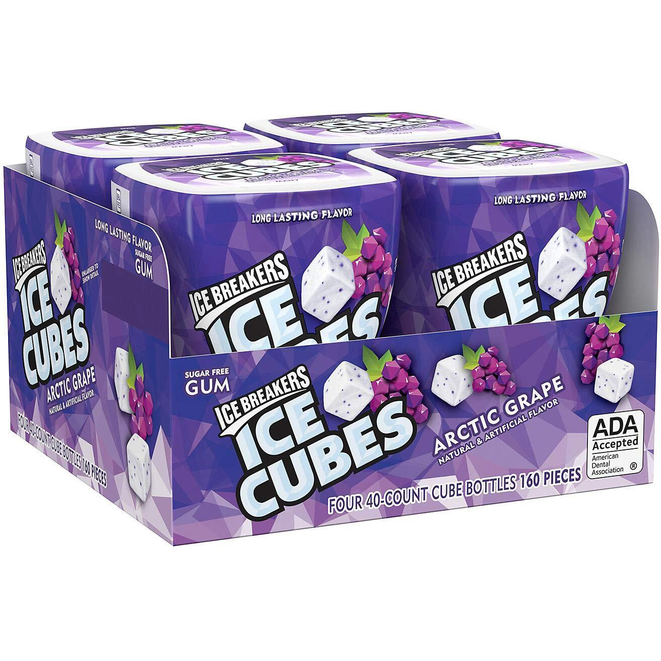 Ice Breakers Ice Cubes Arctic Grape Gum 3.4 Oz., 4 Ct. A1