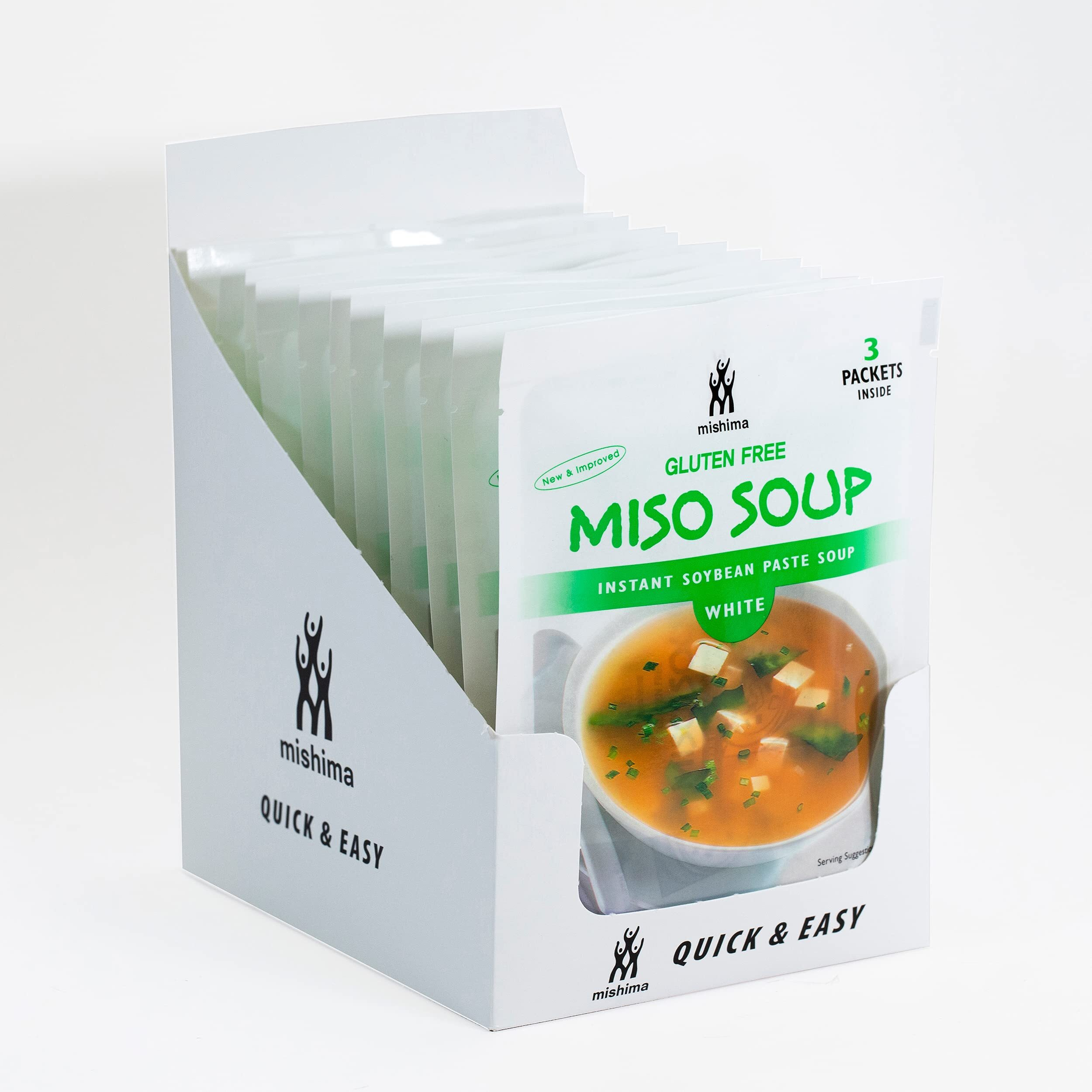 Mishima Instant Soup Mix, White Miso, 1.05-Ounce Packets (Pack Of 12)