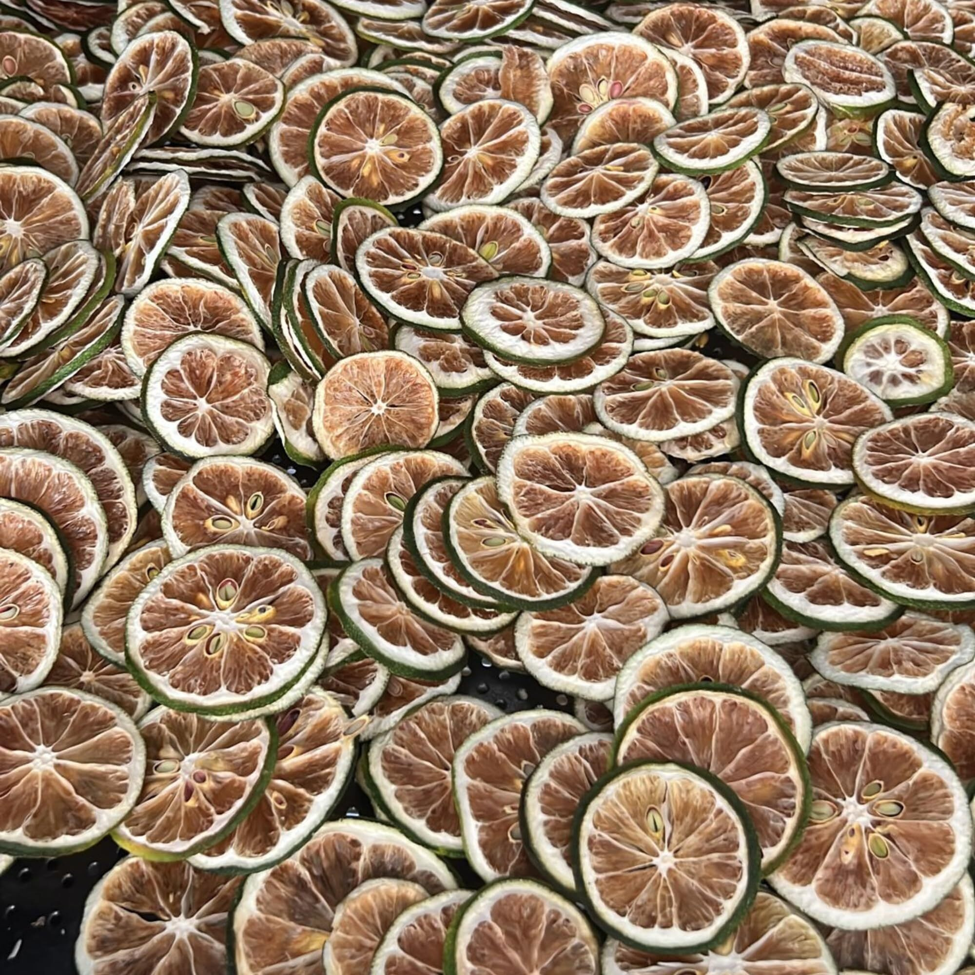 Dehydrated Dried Lime Slices | Lime Wheels | 50 + Servings Approx. | 100% Natural No Added Sugars | Cocktails, Wreath Making, Tea, Cakes, Decoration | Dried Limes For Cocktails | Pet Jar | 4.9 Oz