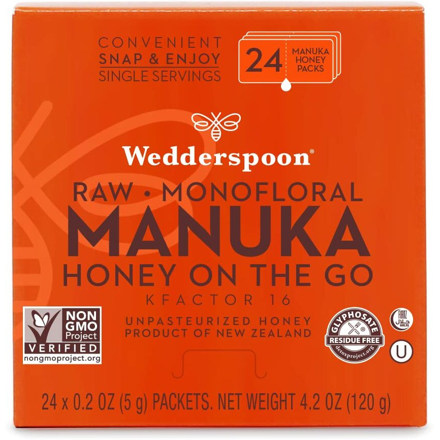 Wedderspoon Raw Premium Manuka Honey, Kfactor 16, Unpasteurized, Genuine New Zealand Honey, Traceable From Our Hives To Your Home