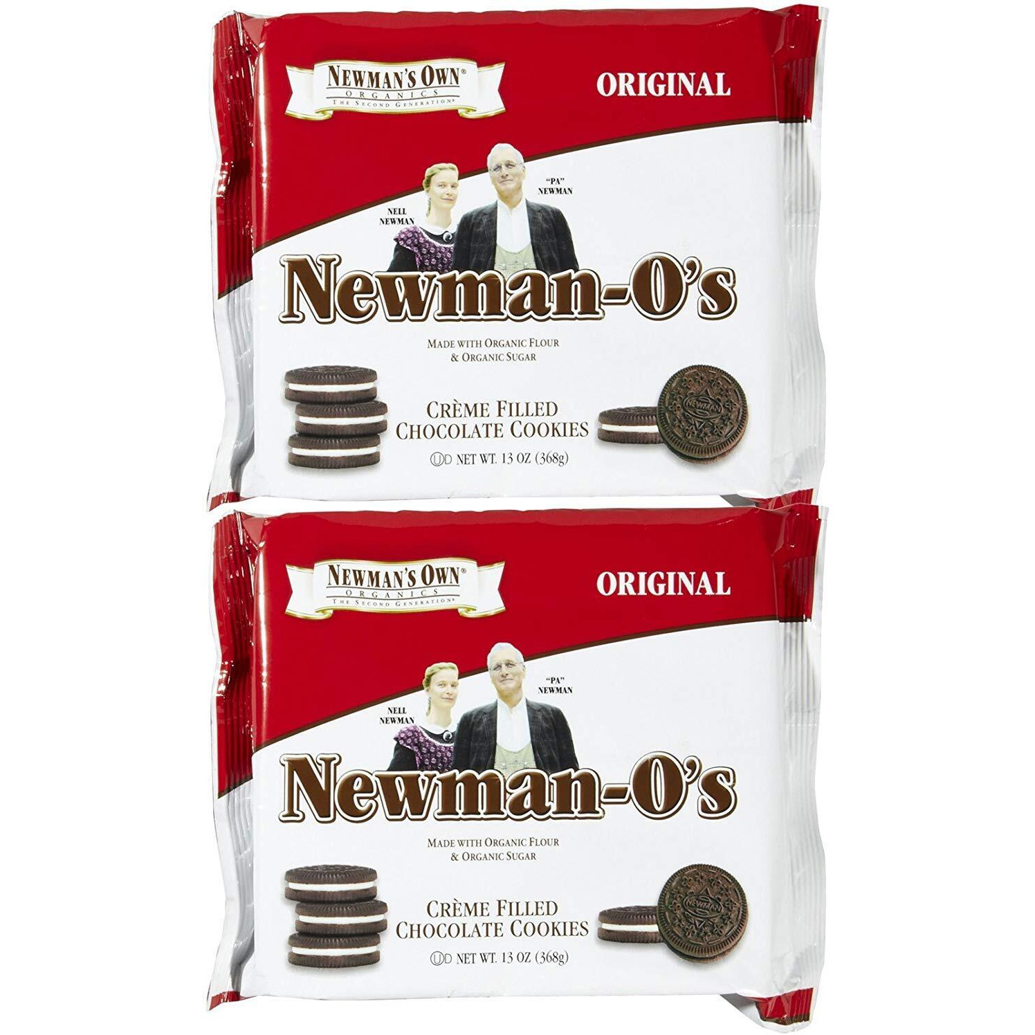 Newmans Own Organic Original Chocolate Vanilla Creme Cookie, 13 Oz, 2 Pk