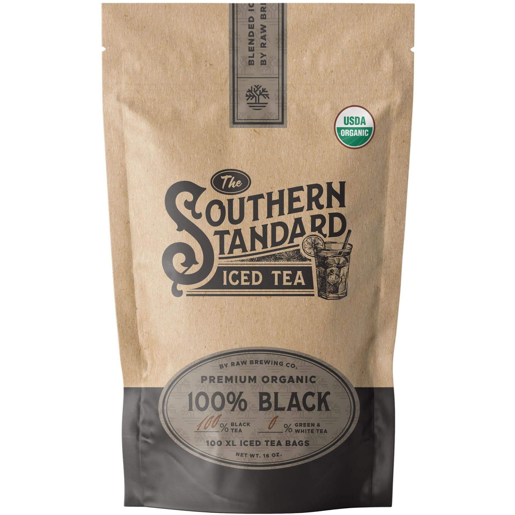 The Southern Standard - Premium Organic Iced Tea Bags - 100% Black Blend, 50 Xl Bags (1/2 Pound. Makes 25 Gallons.)