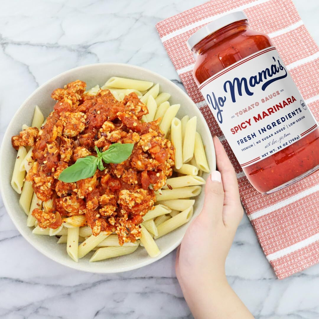 Yo Mamas Foods Gourmet Keto Gift Set And Care Package | Includes (1) Marinara Sauce (1) Tomato Basil & | (1) Spicy Marinara Sauce | Low-Sugar, Carb, Sodium, Gluten-Free, Fresh Ingredients