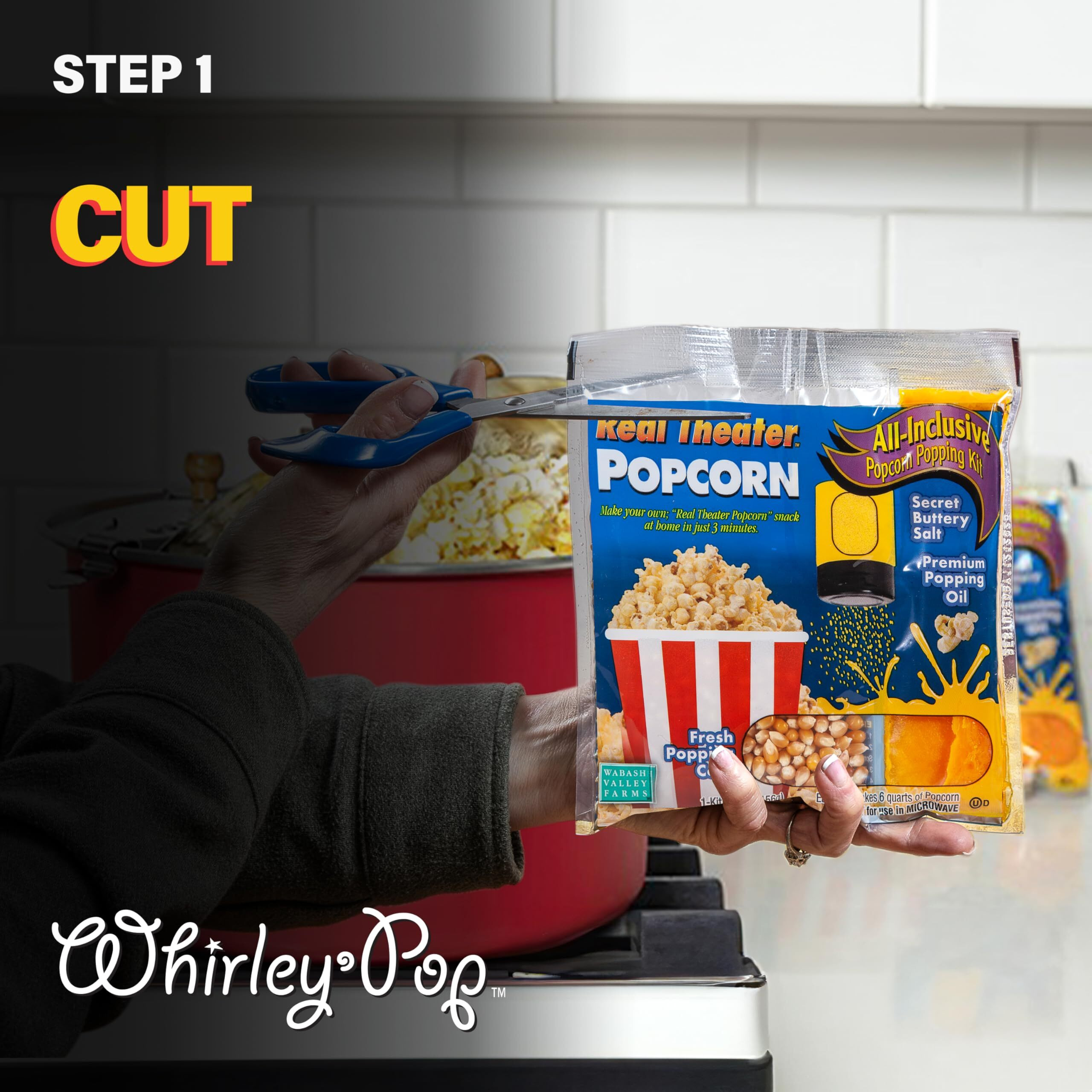 All In One Popcorn Packs - Wabash Valley Farms All Inclusive Popping Kits, Real Theatre Popcorn, Popcorn Kernels For Popcorn Machine, All In One Popcorn Kernels, Popcorn Kit, 5 Packs 5 Kits
