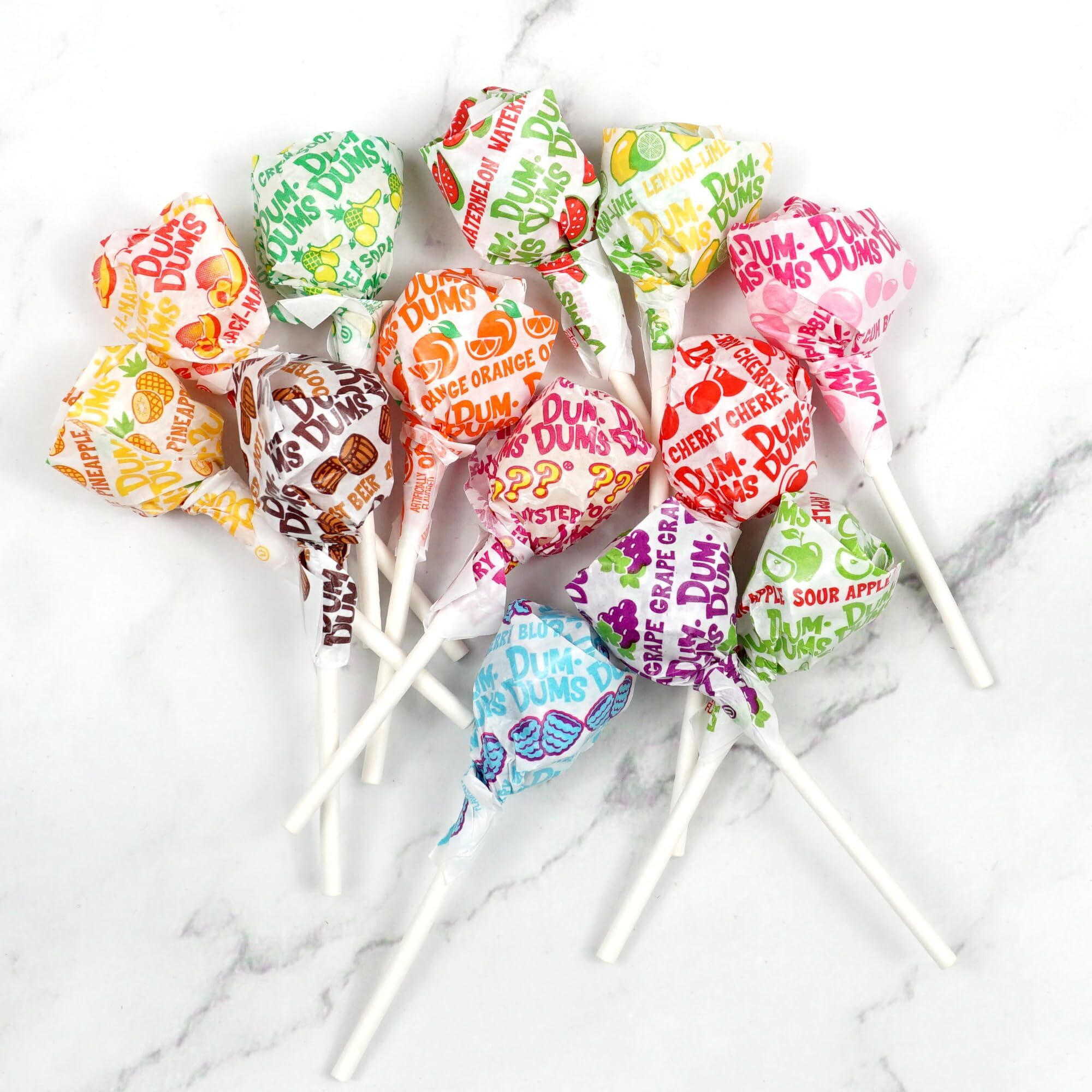 Dumdums Original Mix Lollipops, 3.5 Ounce Bags (Pack Of 3), Approx. 42 Lollipops Total (14 Lollipops Per Bag), Gluten Free Hard Candy, Assorted Flavors, Individually Wrapped Lollipops