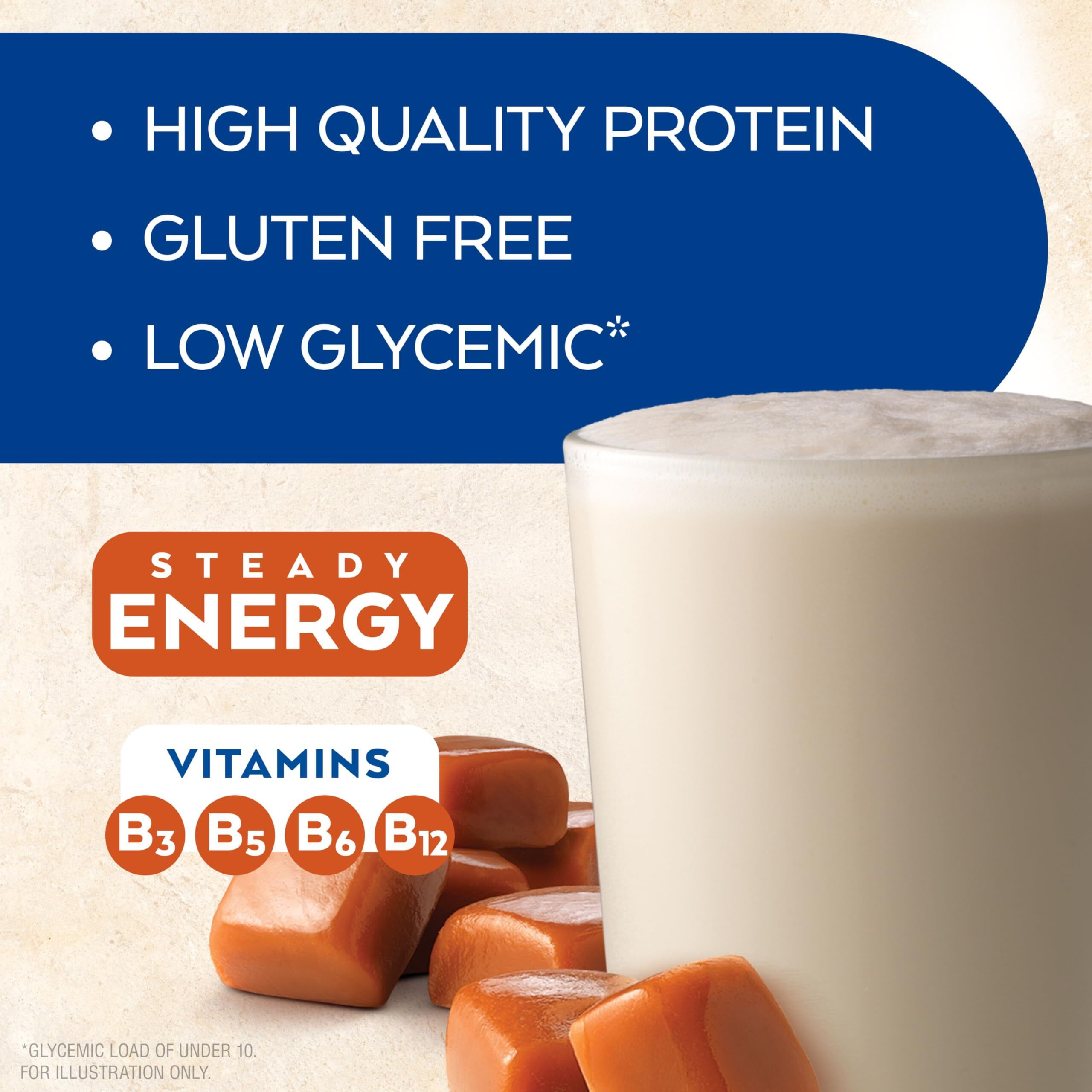 Atkins Energy Shake Creamy Caramel, With B Vitamins And Protein. Keto-Friendly And Gluten Free 4 Count(Pack Of 3)