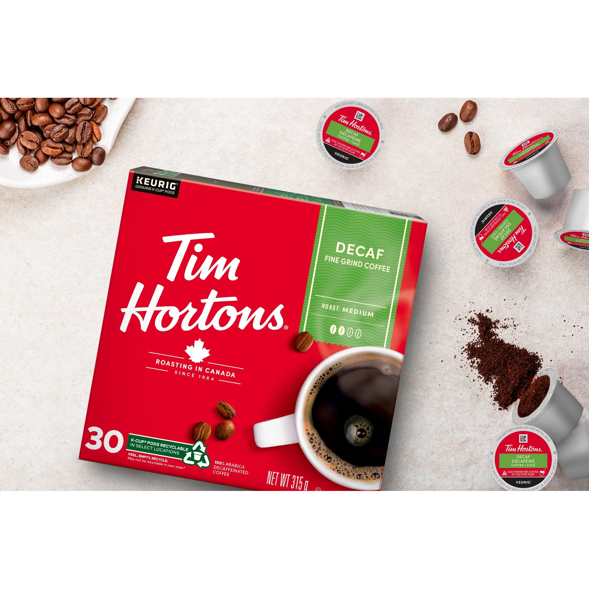 Tim Hortons K-Cup Decaf Coffee 30 Count