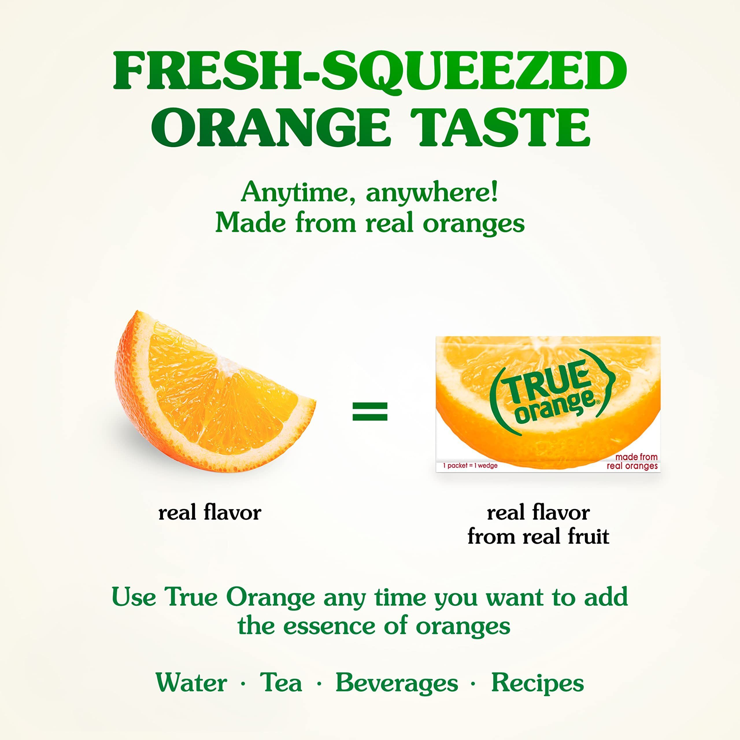 True Orange Water Enhancer, Bulk Dispenser Pack - 100 Count (Pack Of 1)| Zero Calorie Flavoring | For Water, Bottled Iced Tea & Recipes Flavor Packets Made With Real Oranges