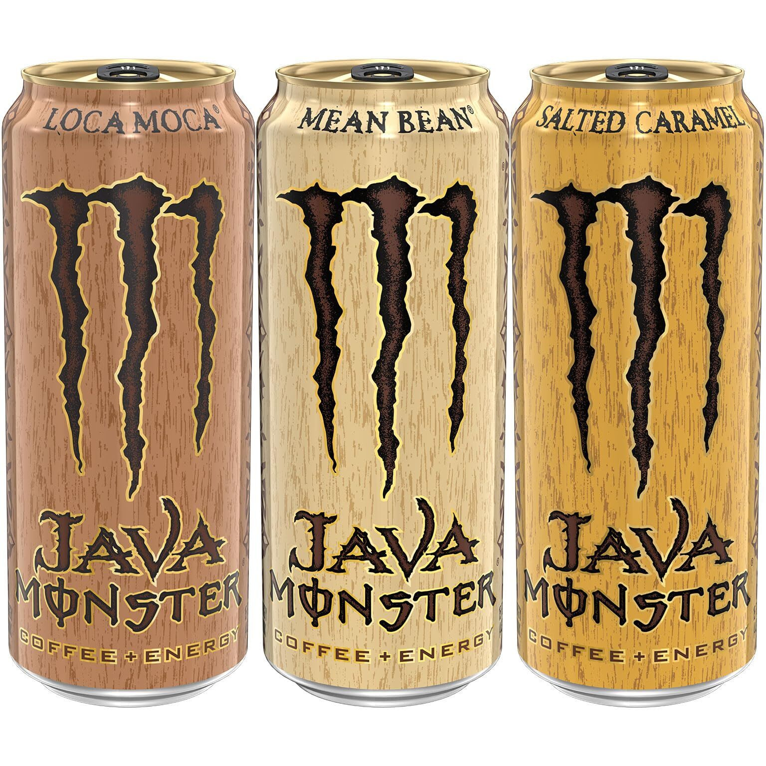 Monster Energy Java Monster Variety Pack, Java Monster Mean Bean, Java Monster Loca Moca, Java Monster Salted Caramel, Coffee + Energy Drink, 15 Ounce (Pack Of 12)