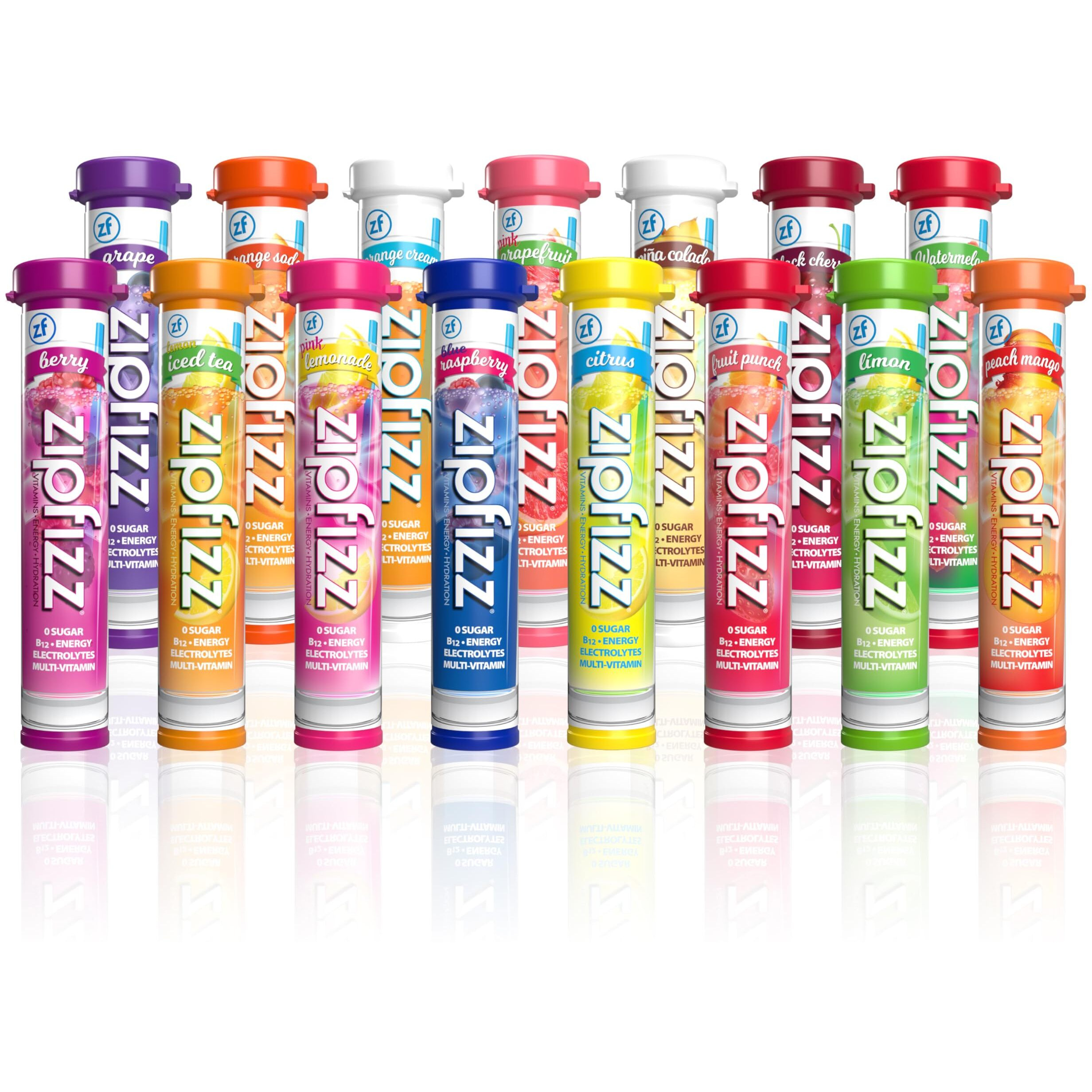 Zipfizz Daily Energy Drink Powder, Variety Pack, 15 Pack | 3-In-1 Sustained Energy, Rapid Hydration, And Essential Vitamins | Sugar-Free | Electrolyte Powder | Contains Vitamin B-12 & Antioxidants