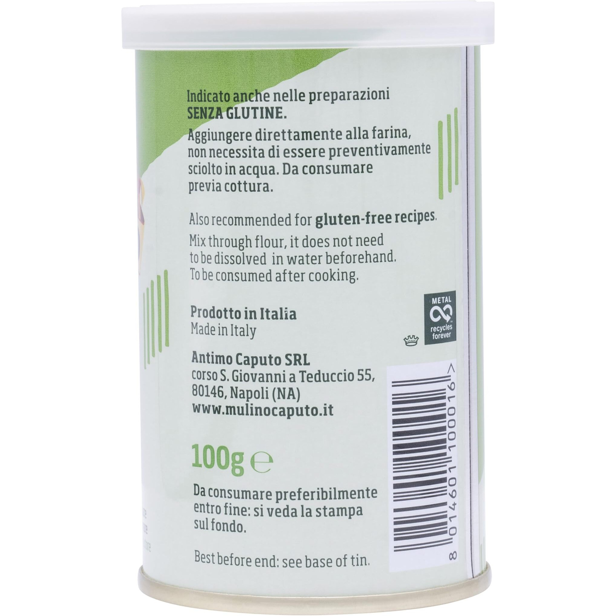 Antimo Caputo Lievito Active Dry Yeast 3.5 Ounce Can - Made In Italy - Perfect With 00 Flour