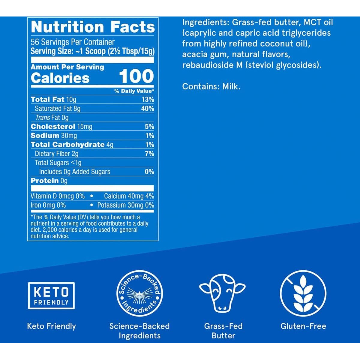 Bulletproof French Vanilla Creamer, 29.6 Ounces, Keto Coffee Creamer With Mct Oil And Grass-Fed Butter, Value Offering, Packaging May Vary