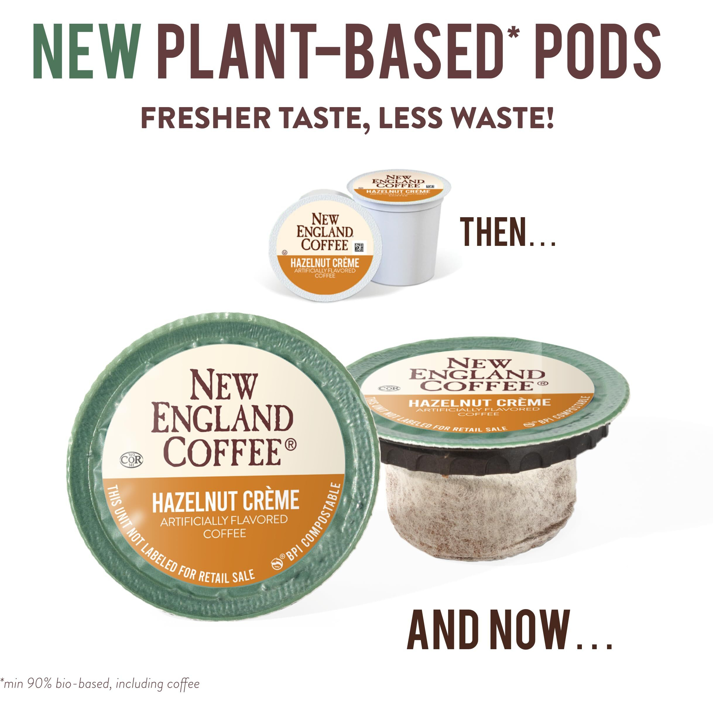 New England Coffee Hazelnut Crme Medium Roast Single Serve Pods, 12Ct Box (Pack Of 6)