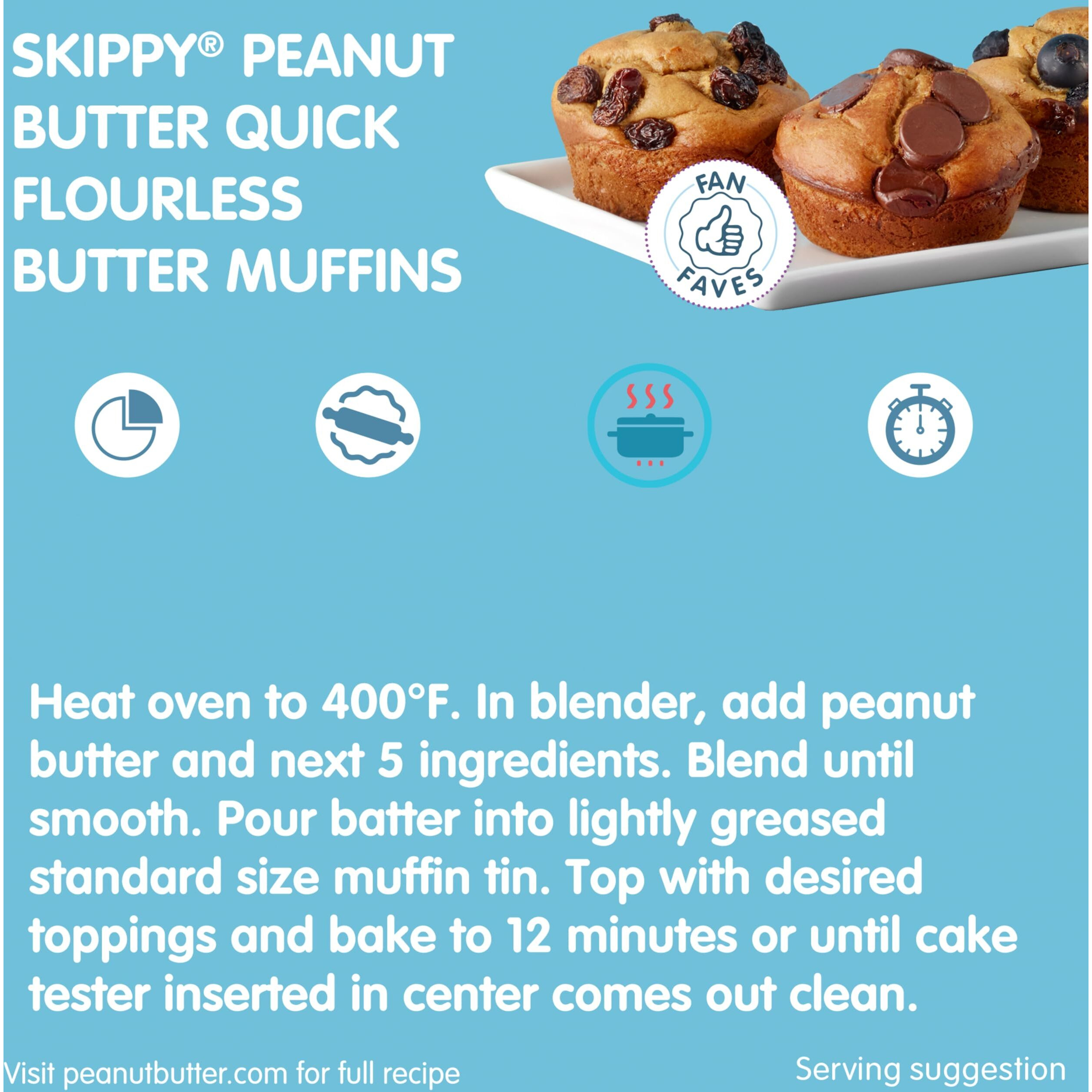Skippy Peanut Butter Spread No Sugar Added, Chunky, 16 Ounce (Pack Of 12)